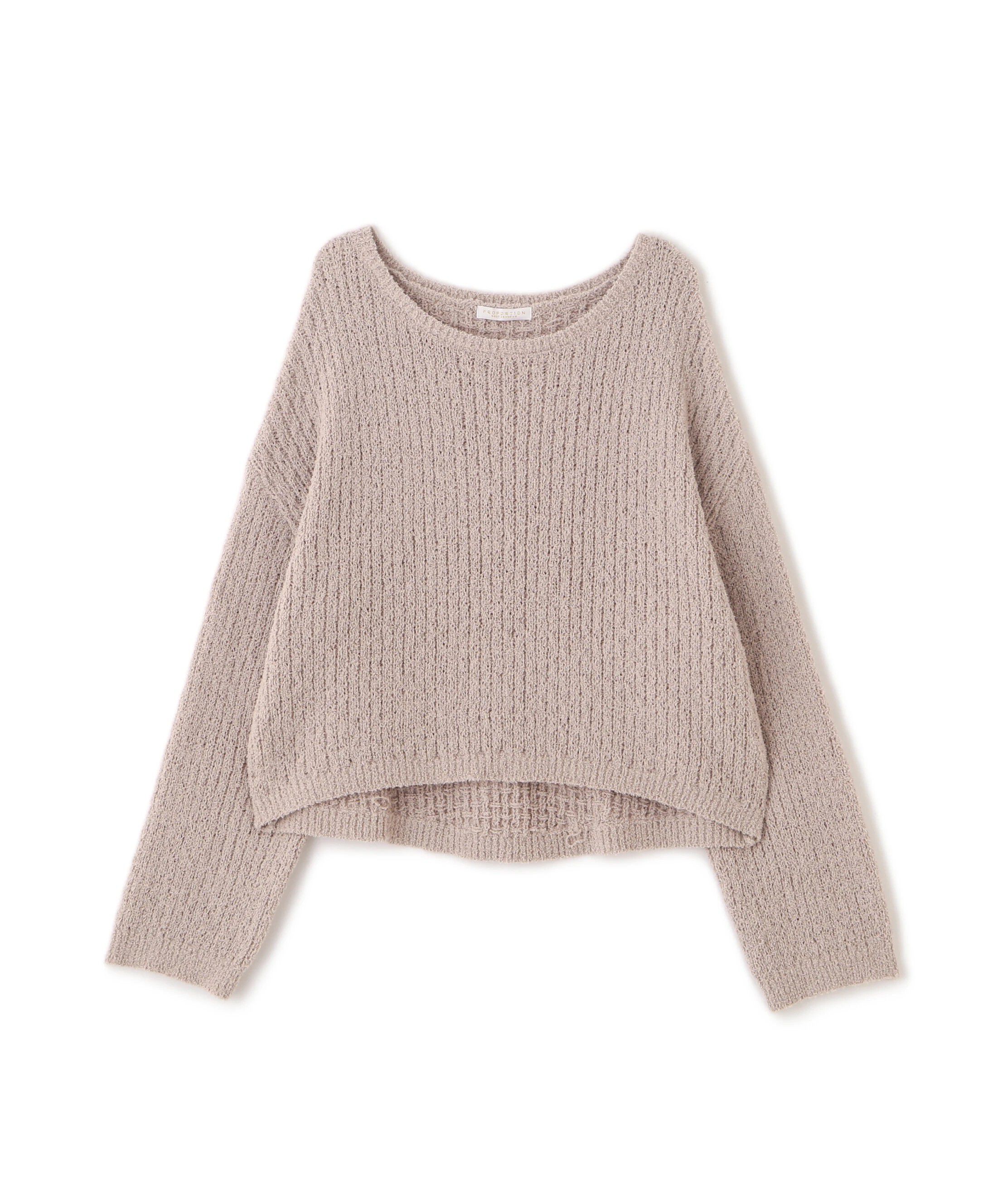 PROPORTION BODY DRESSING「フィルムモール短丈ニット 25AW」|ニット・セーター|