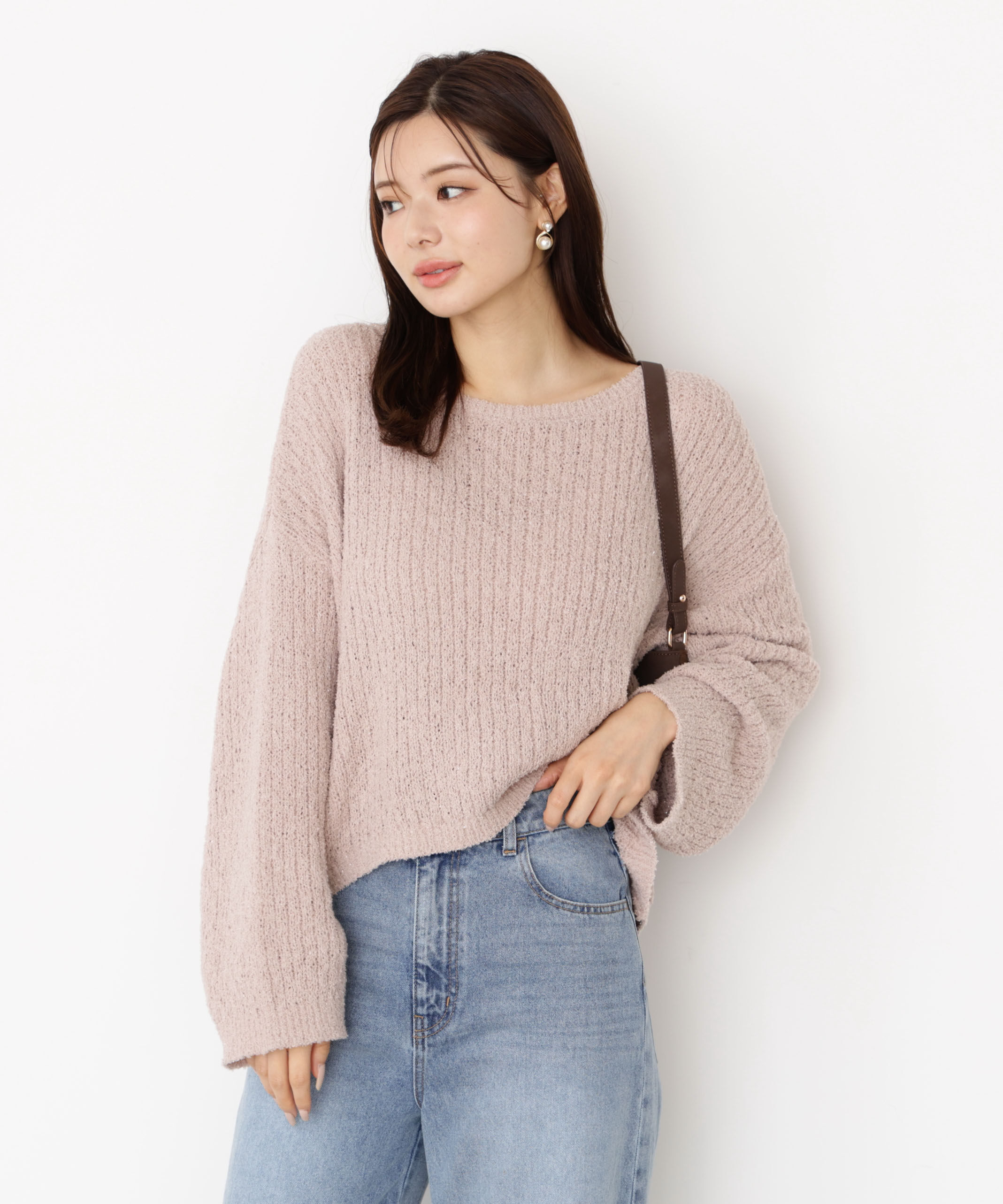 PROPORTION BODY DRESSING「フィルムモール短丈ニット 25AW」|ニット・セーター|