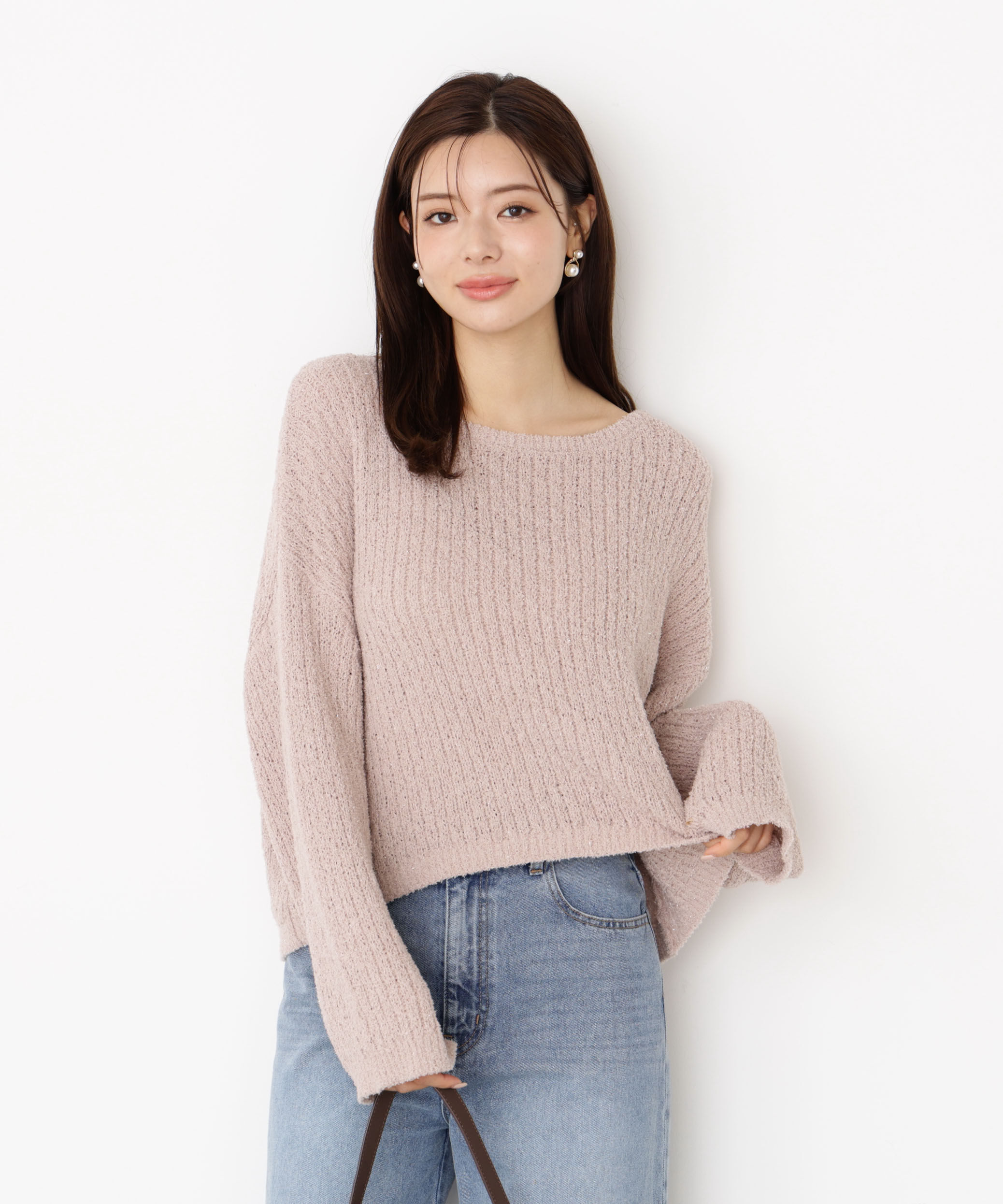 PROPORTION BODY DRESSING「フィルムモール短丈ニット 25AW」|ニット・セーター|