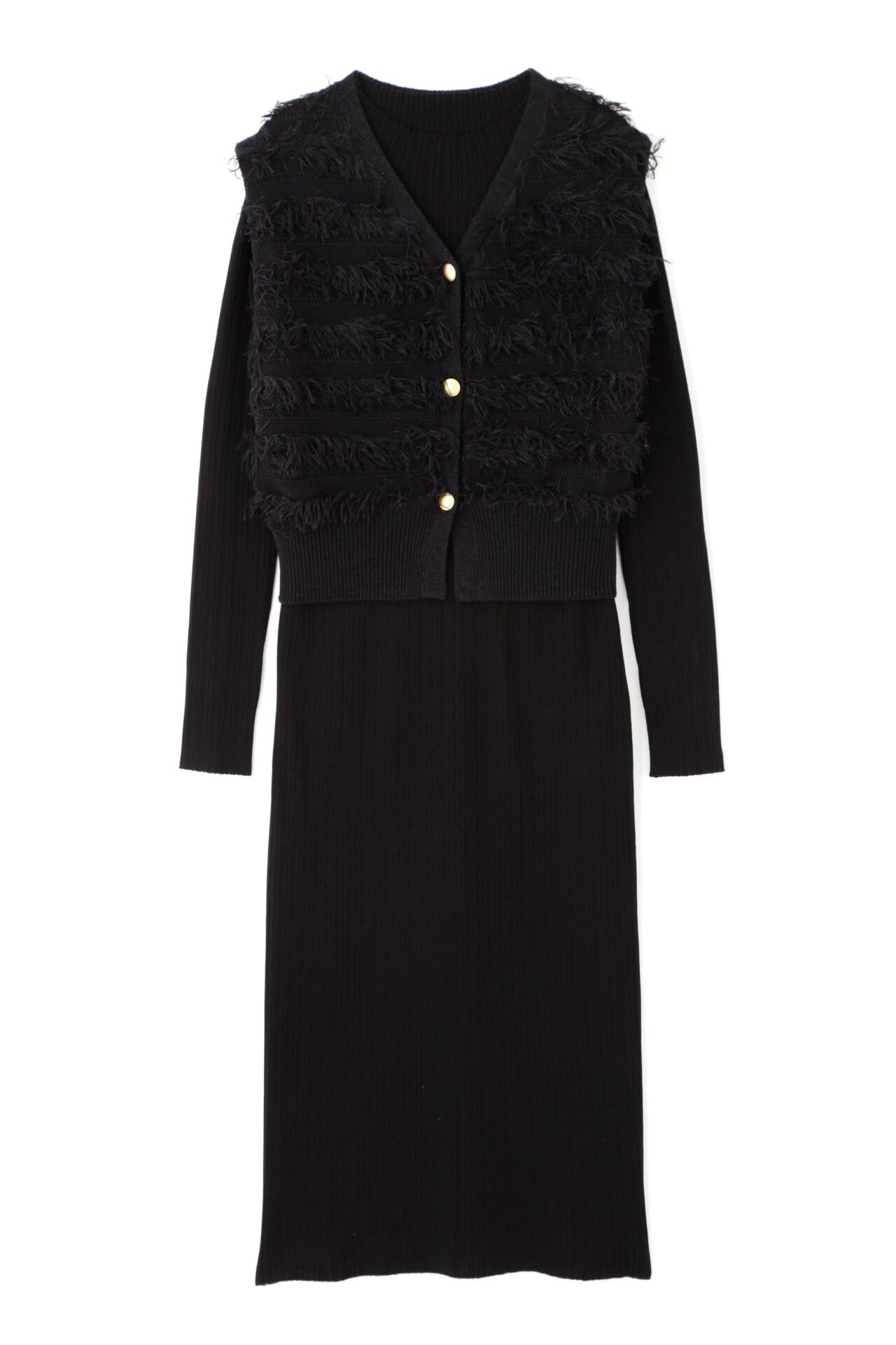  「◆レイヤードニットワンピース」|ワンピース|