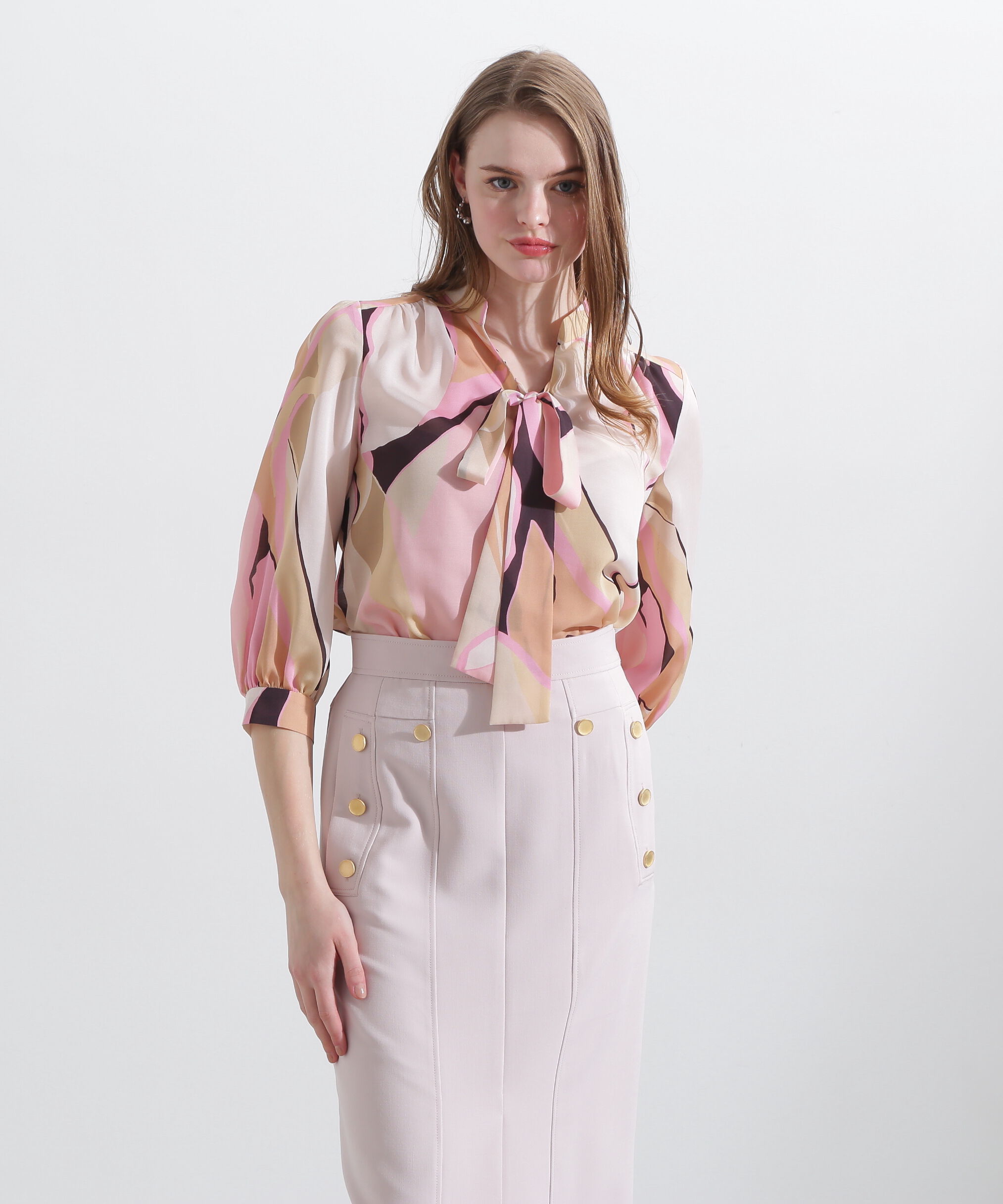  「◆マルチカラープリントブラウス」|シャツ・ブラウス|