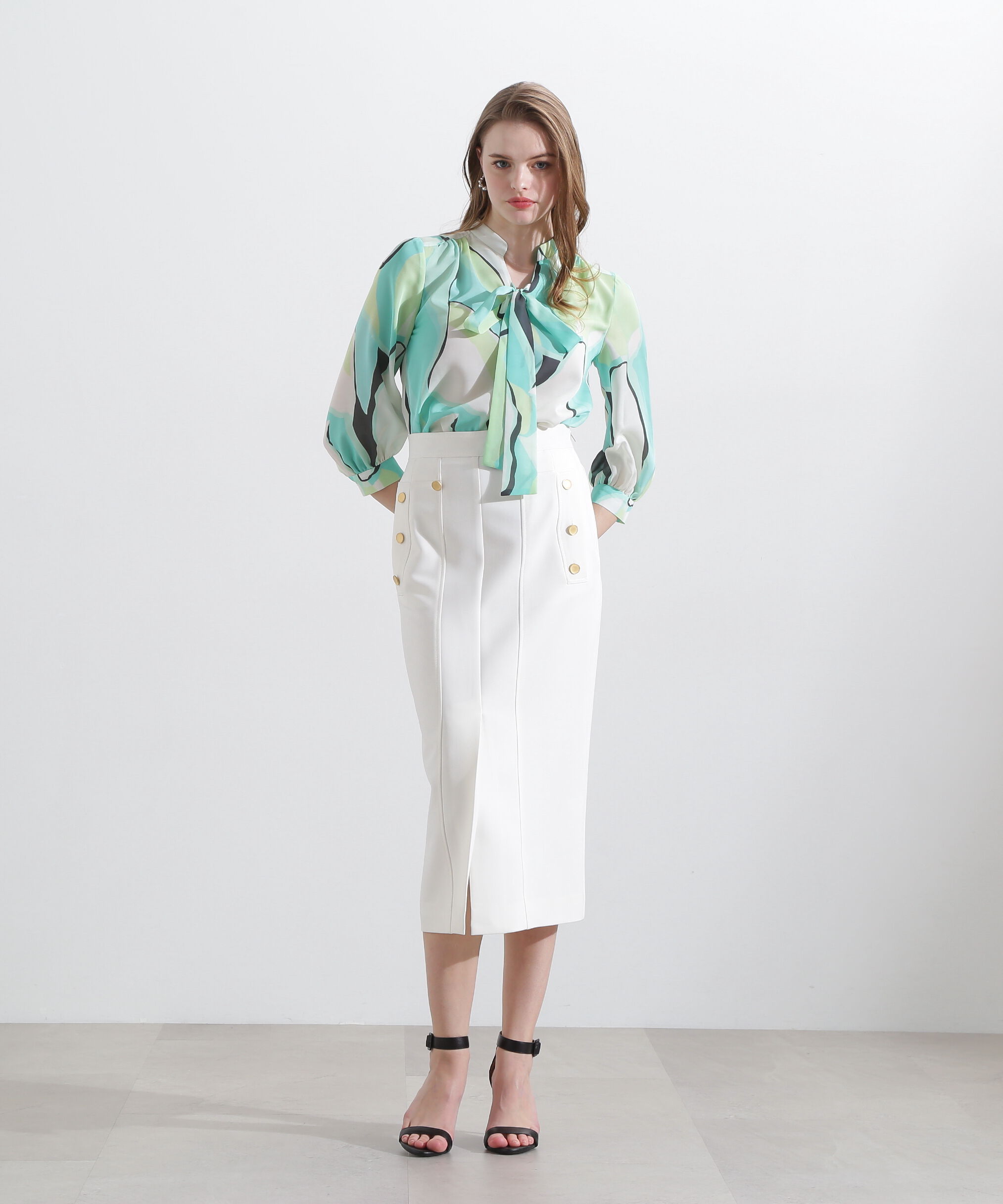  「◆マルチカラープリントブラウス」|シャツ・ブラウス|