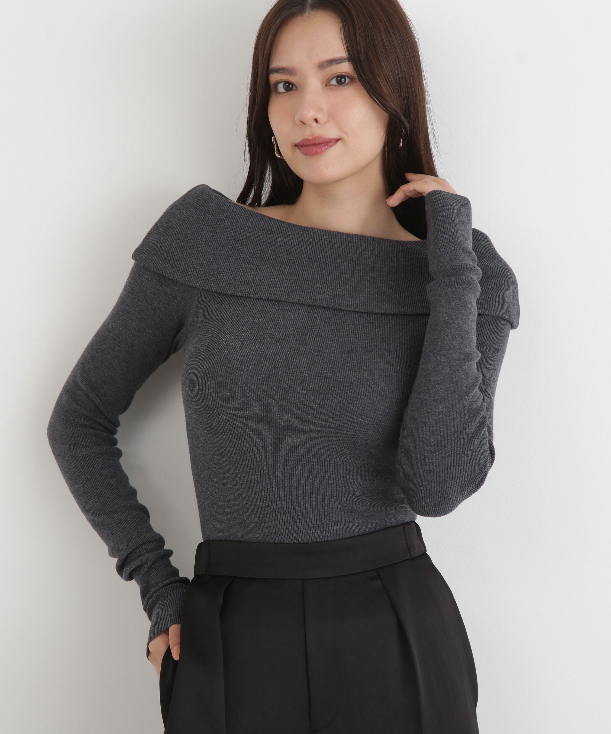  「◆オフショルダー２ＷＡＹニットプルオーバー」|ニット・セーター|