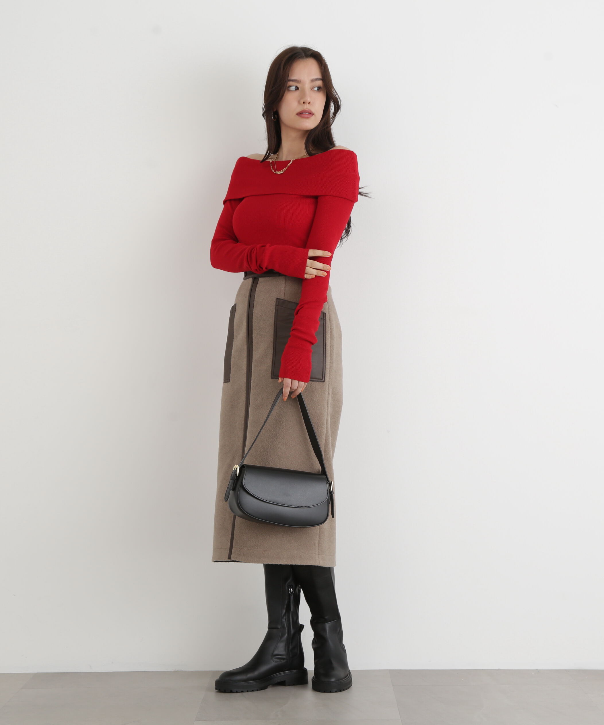  「◆オフショルダー２ＷＡＹニットプルオーバー」|ニット・セーター|