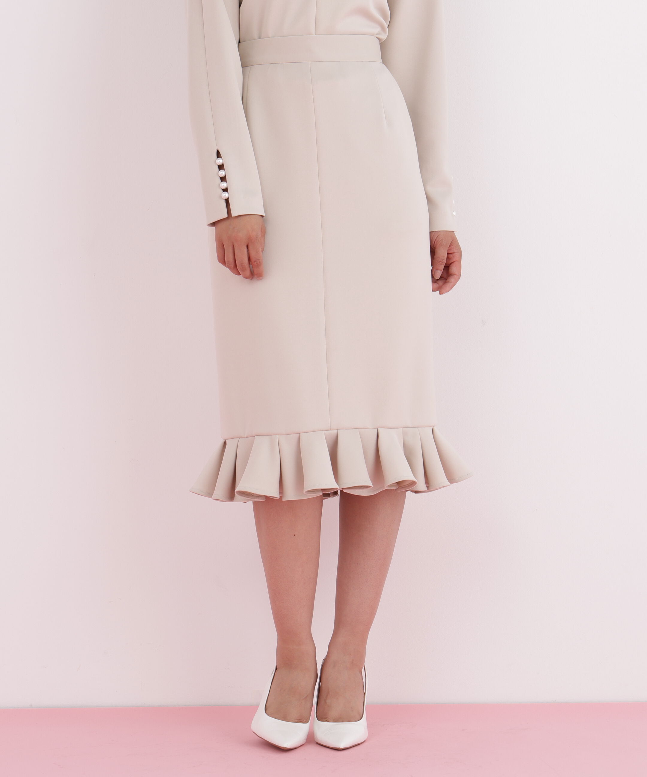  「ラッフルヘムジャージスカート」|スカート|