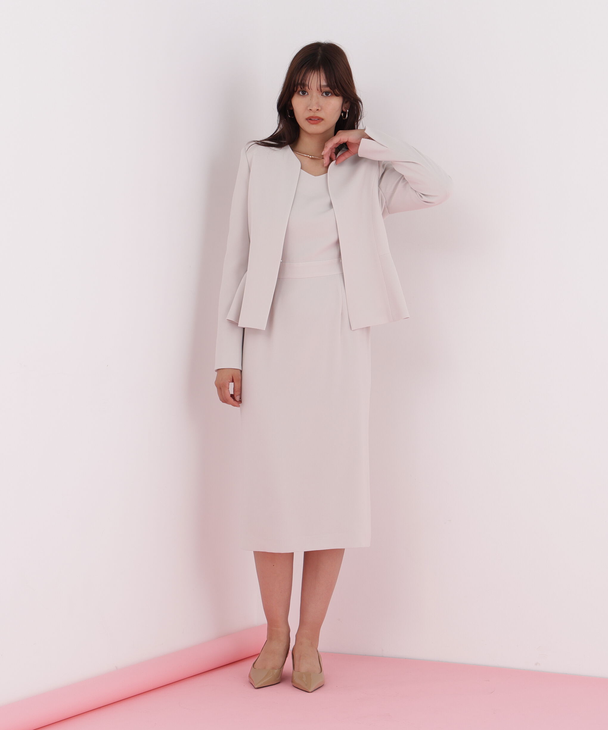  「キーネックペプラムジャケット」|その他|