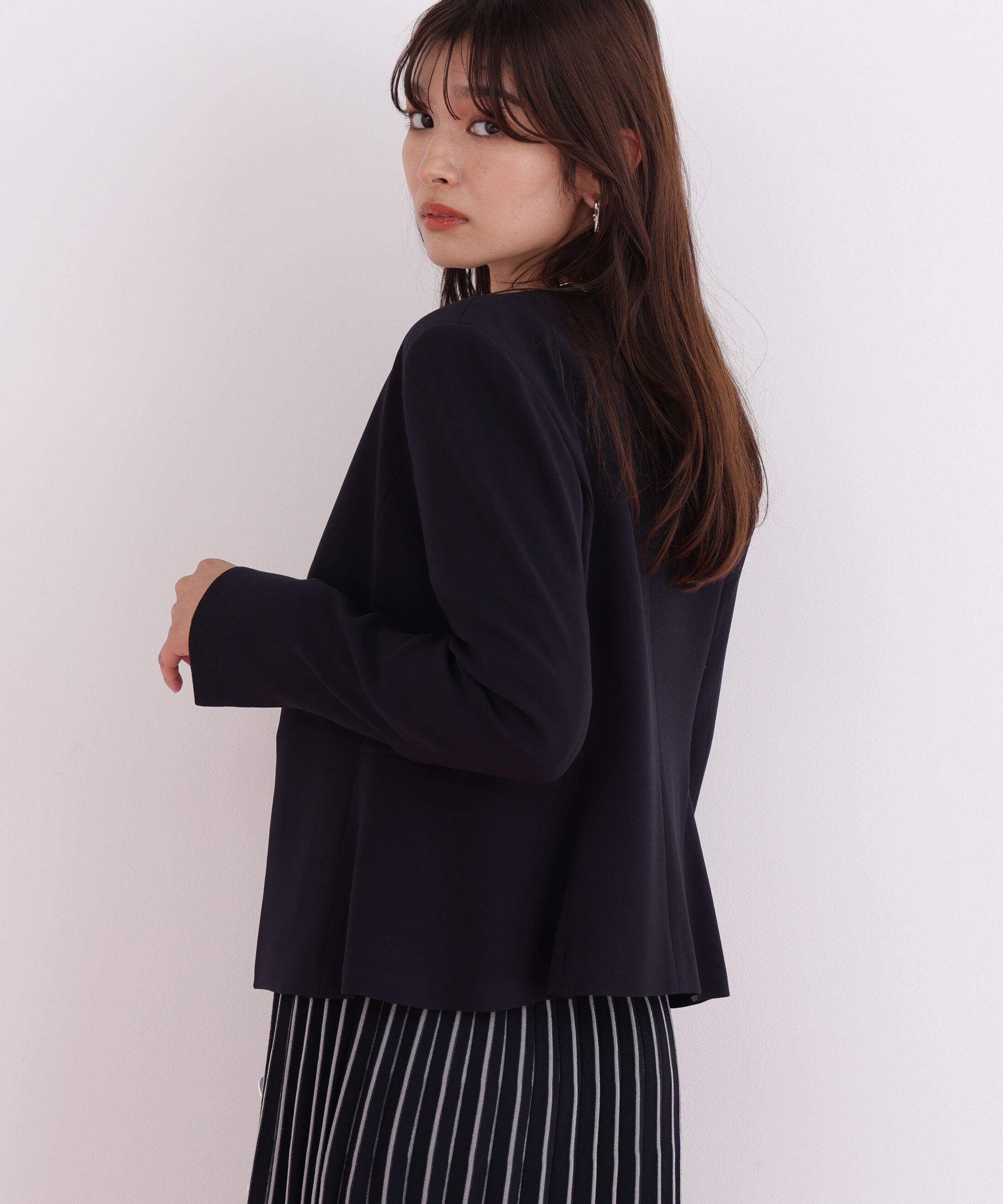  「キーネックペプラムジャケット」|その他|