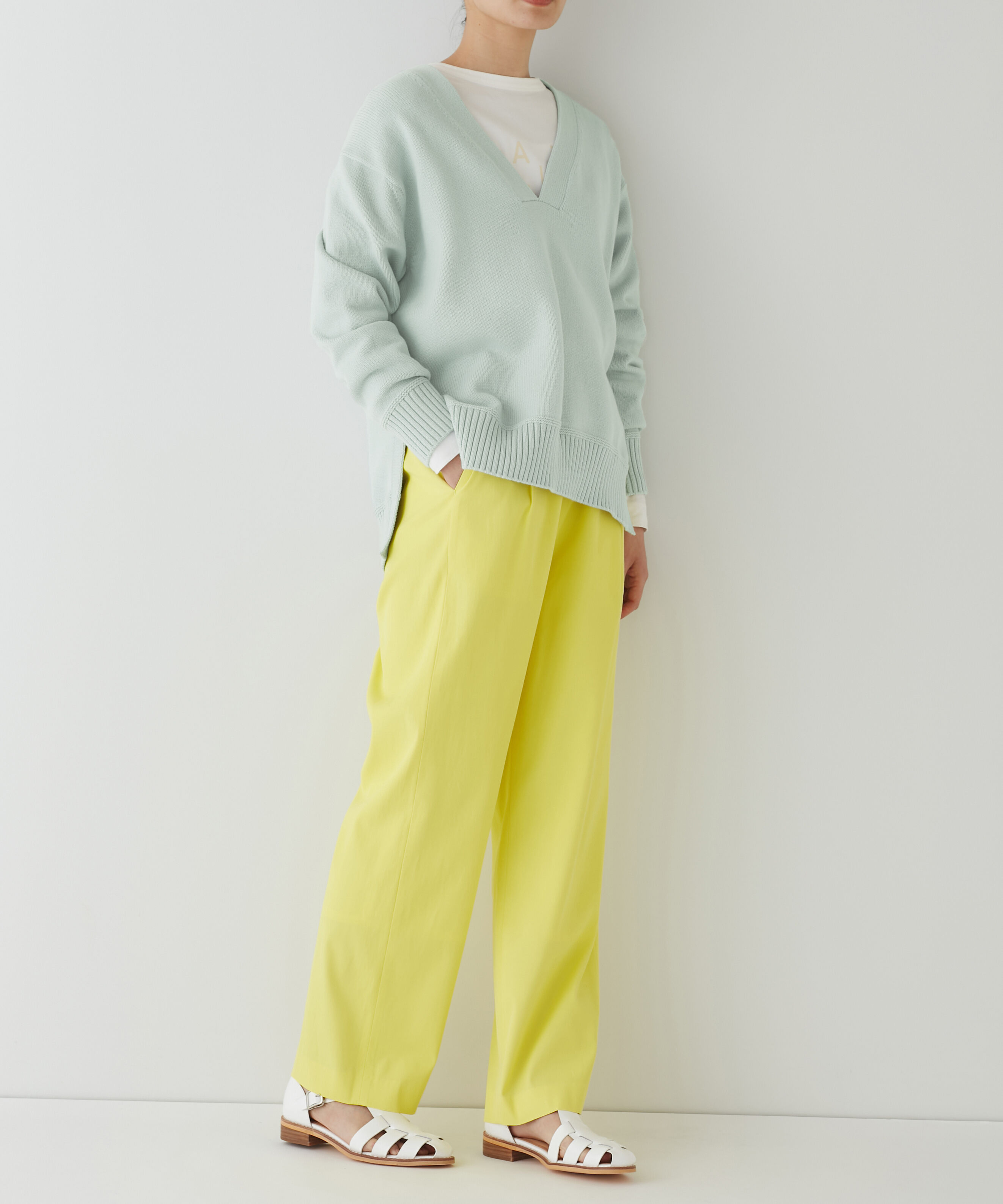  「◆Ｖネックチュニックトップス」|ニット・セーター|