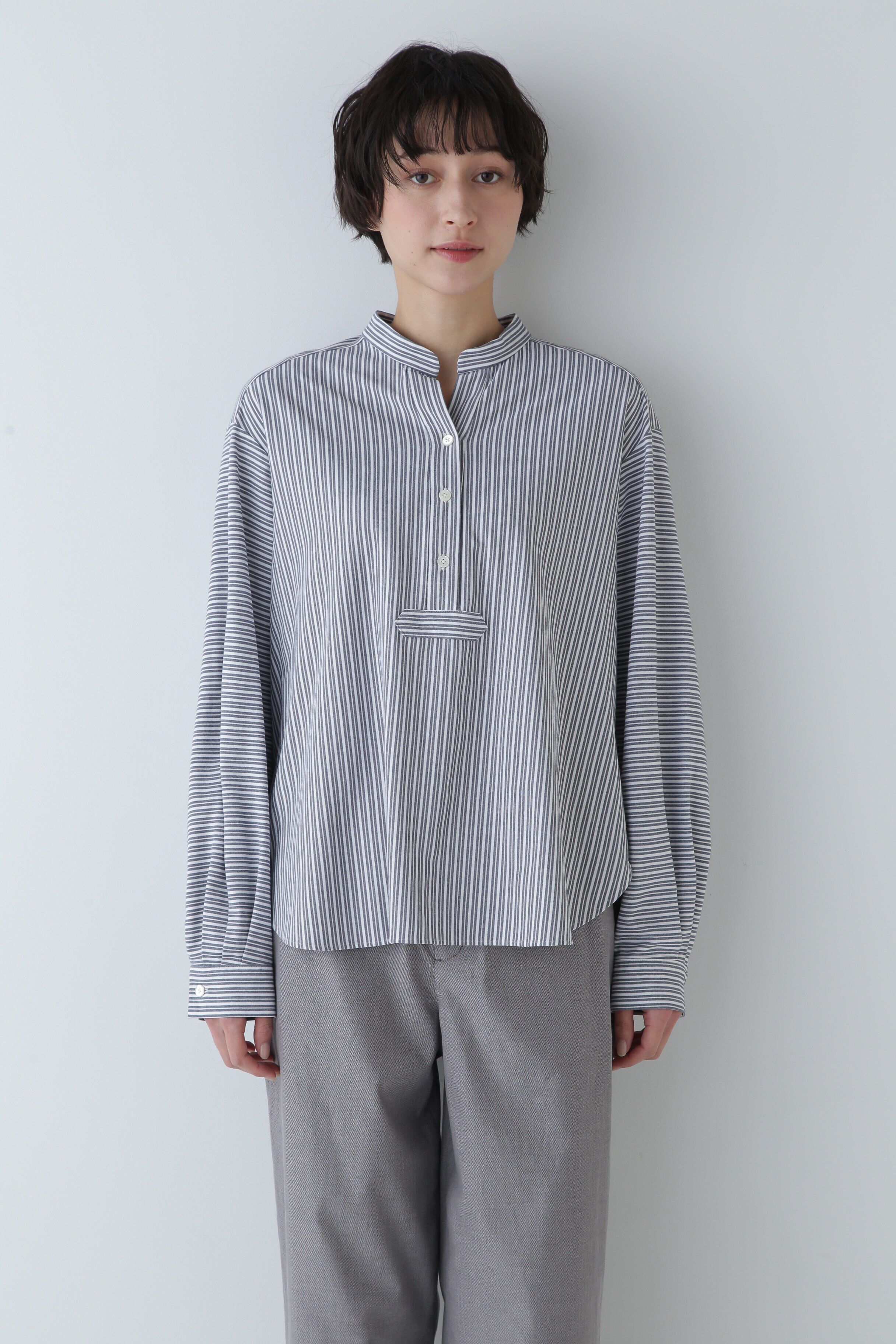  「◆鹿の子ジャージーストライププルオーバー」|Tシャツ・カットソー|