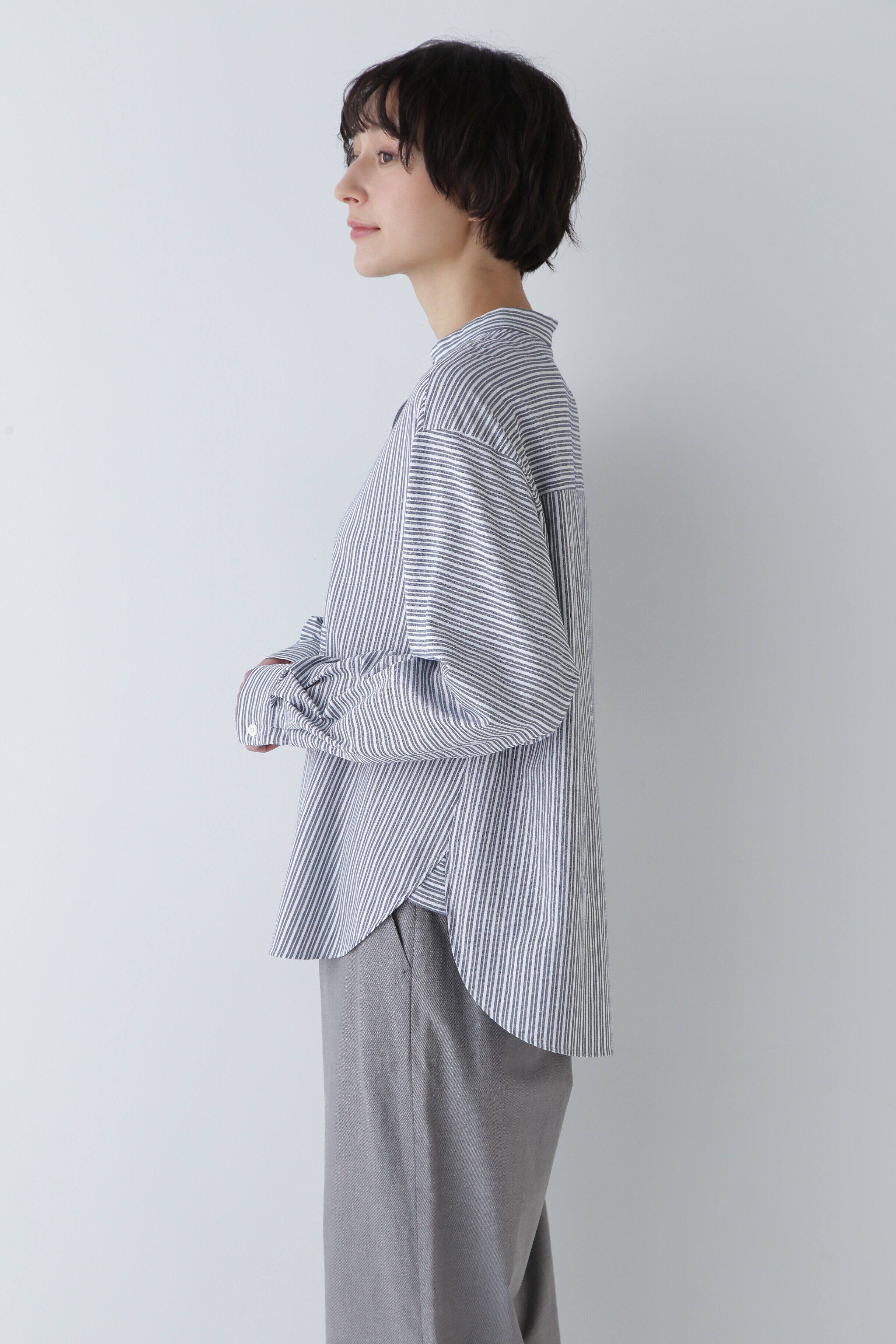  「◆鹿の子ジャージーストライププルオーバー」|Tシャツ・カットソー|