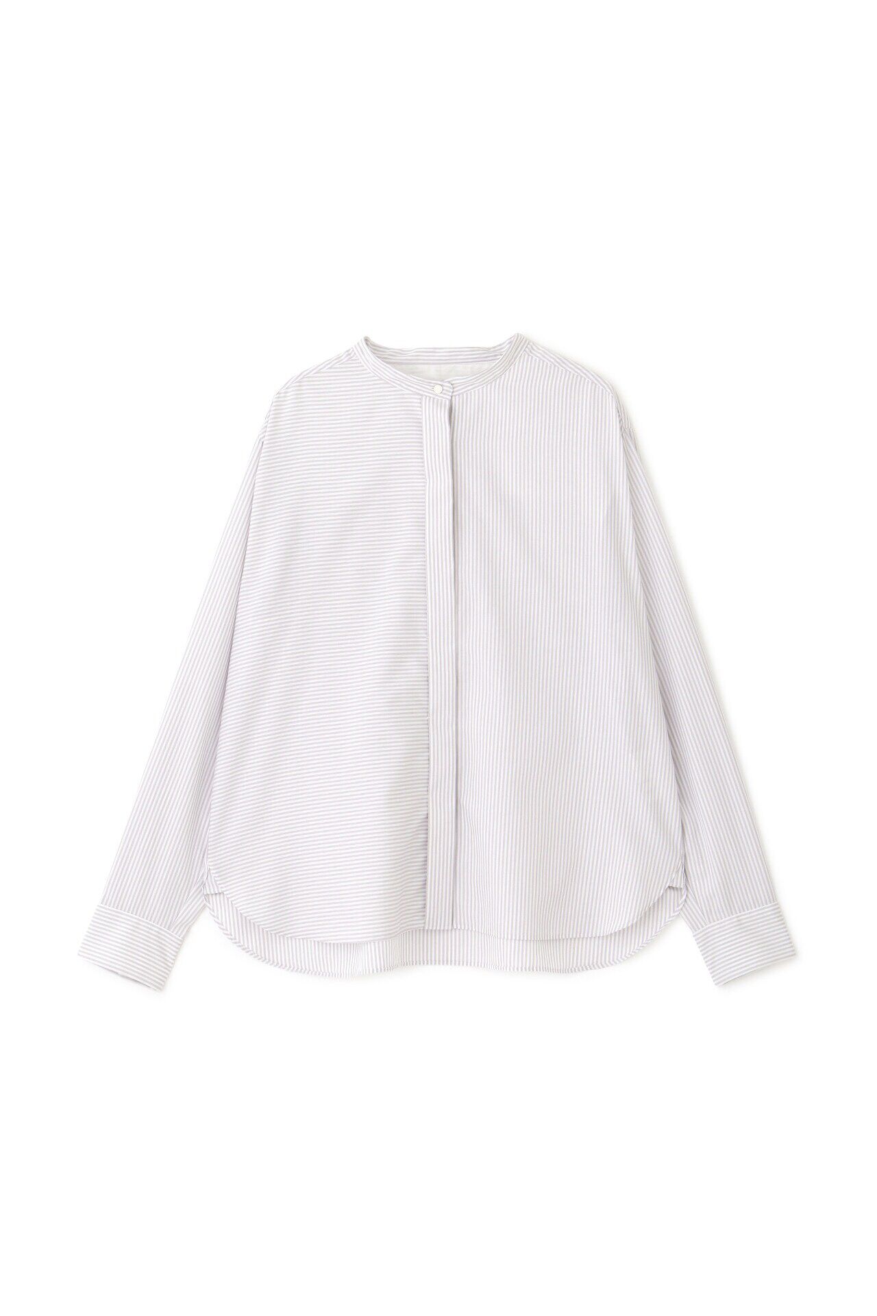  「◆コットンロンストバンドカラーブラウス」|シャツ・ブラウス|