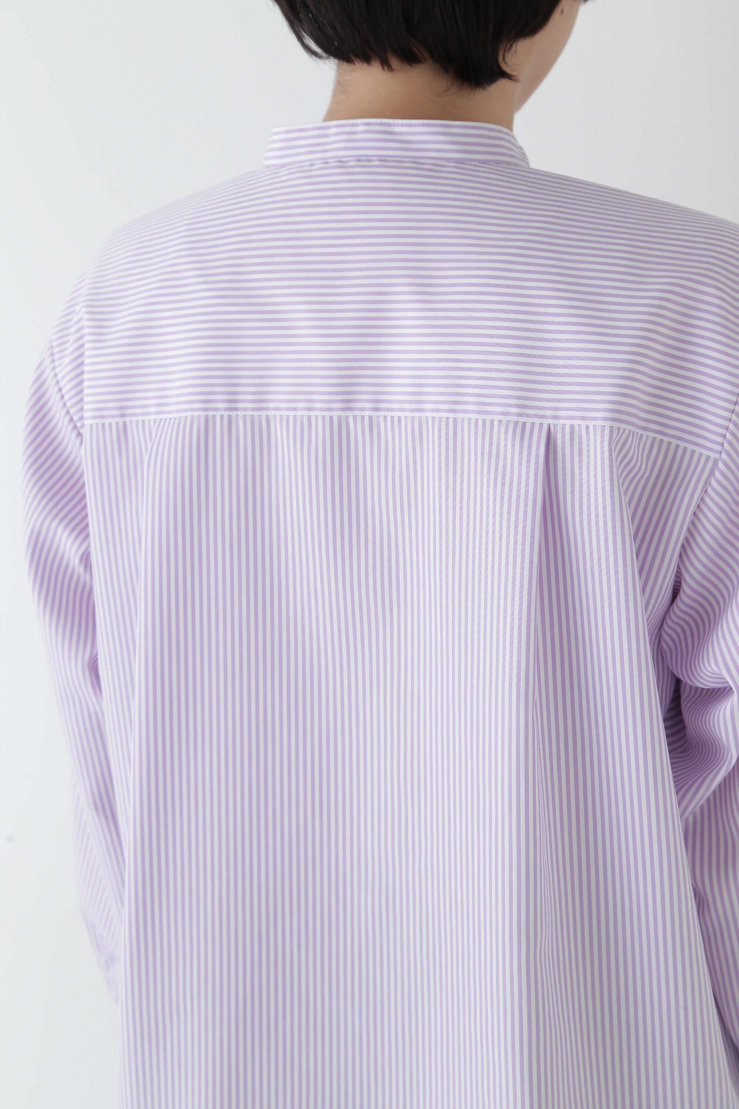  「◆コットンロンストバンドカラーブラウス」|シャツ・ブラウス|