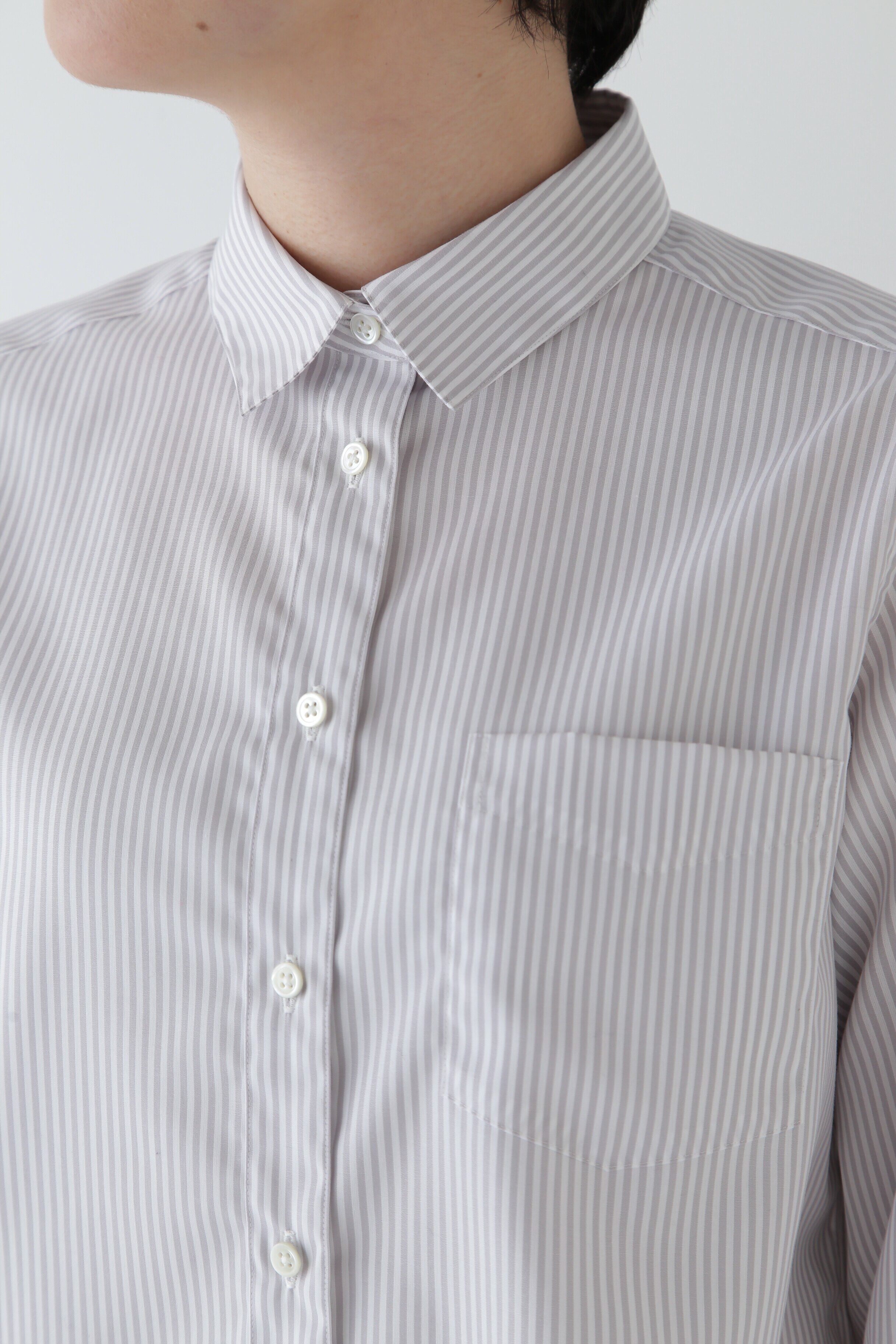  「◆ベーシックカラーストライプシャツ」|シャツ・ブラウス|