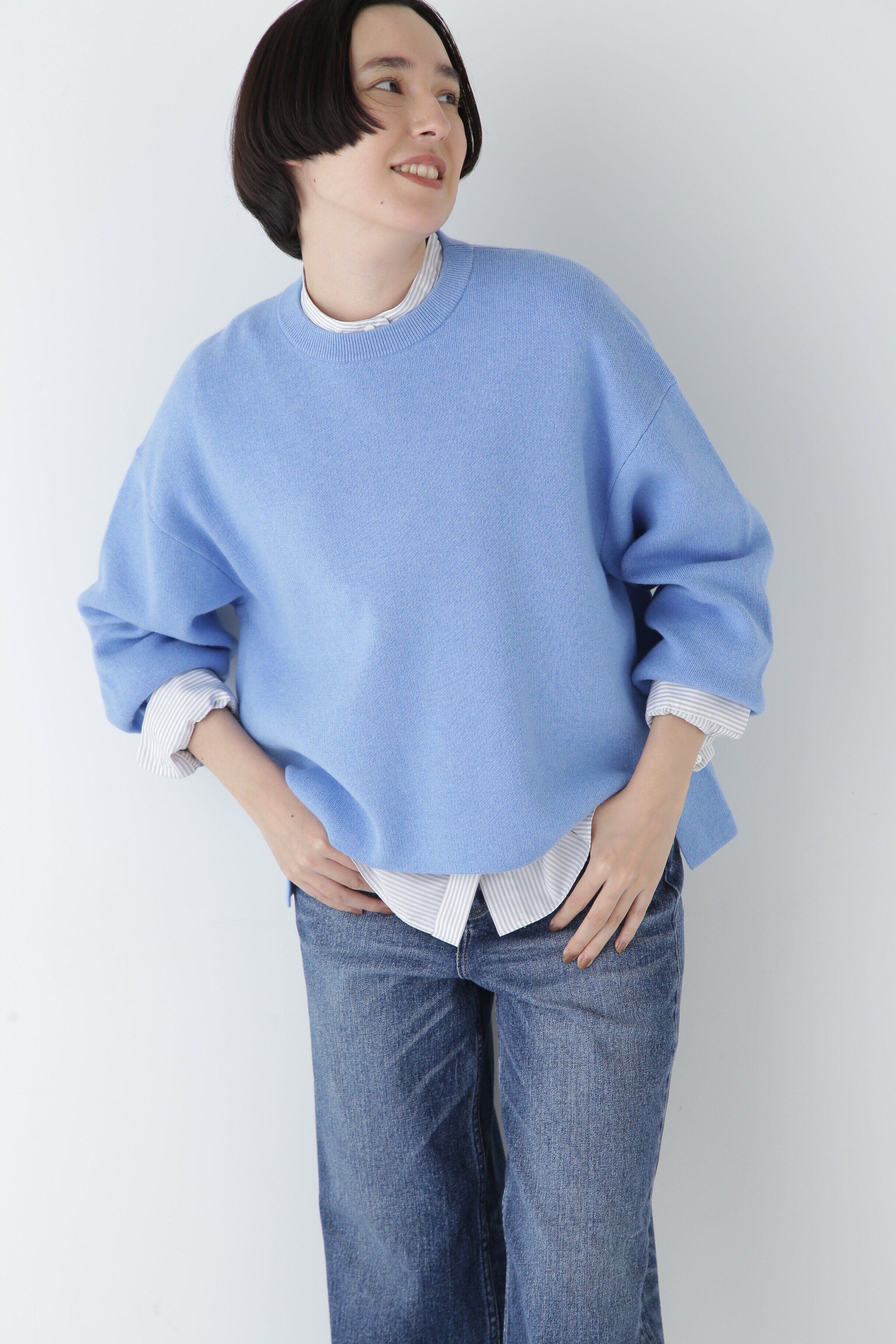  「◆【ウォッシャブル】コットンカシミヤジャカードプルオーバー」|ニット・セーター|