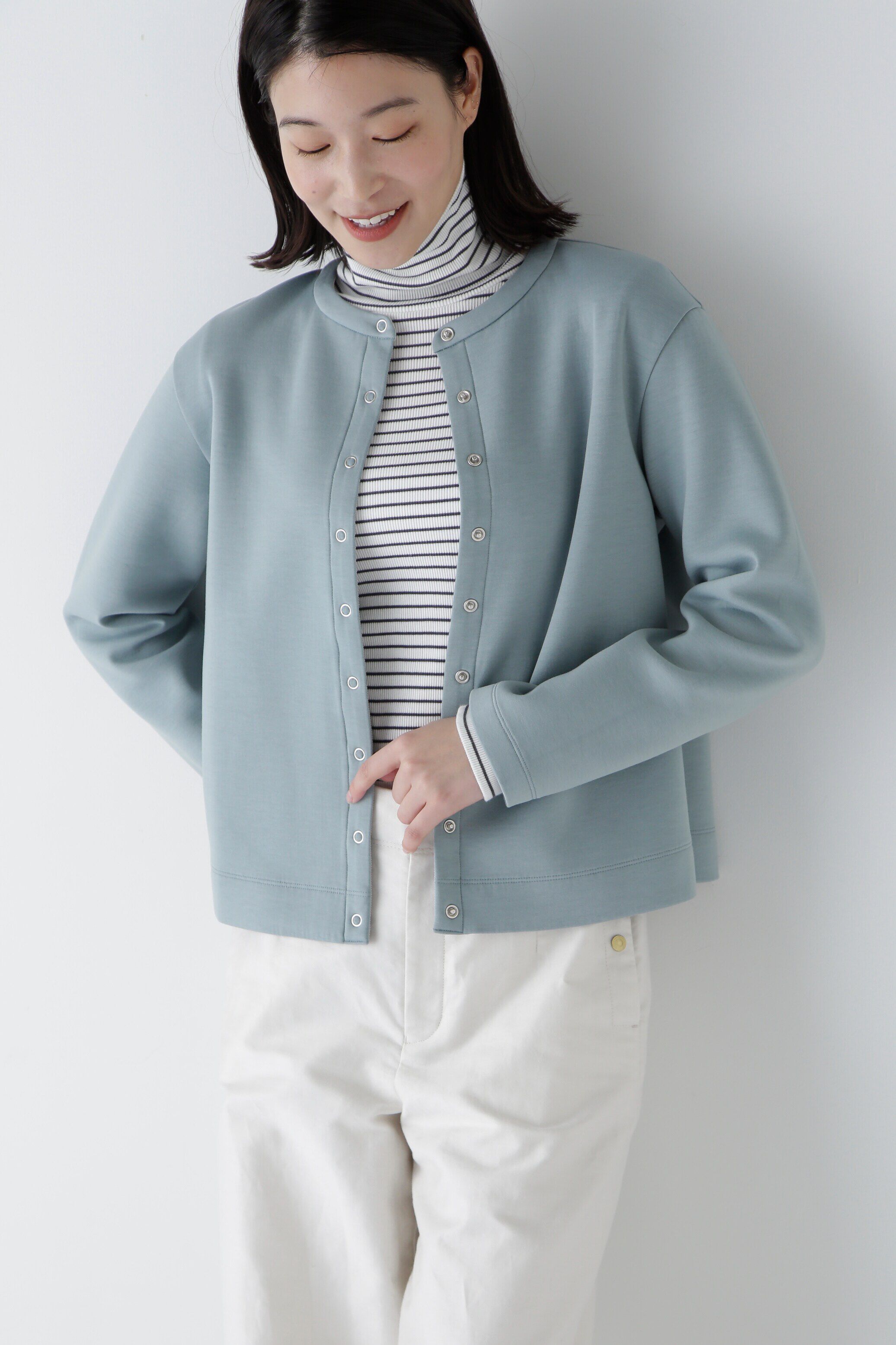  「ダンボールクルーネックカーディガン」|Tシャツ・カットソー|ミントグリー