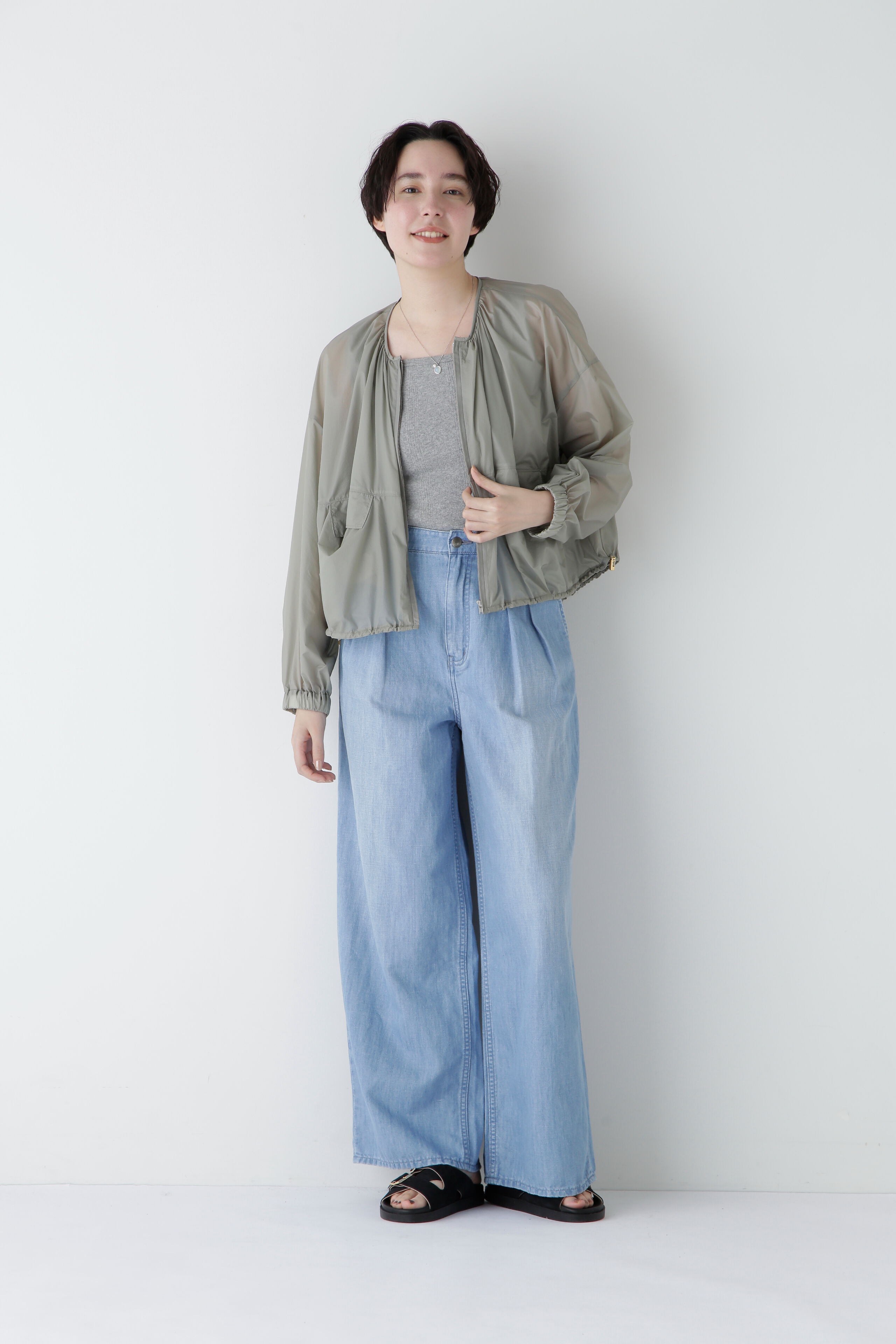  「◆タックワイドデニムパンツ」|その他|