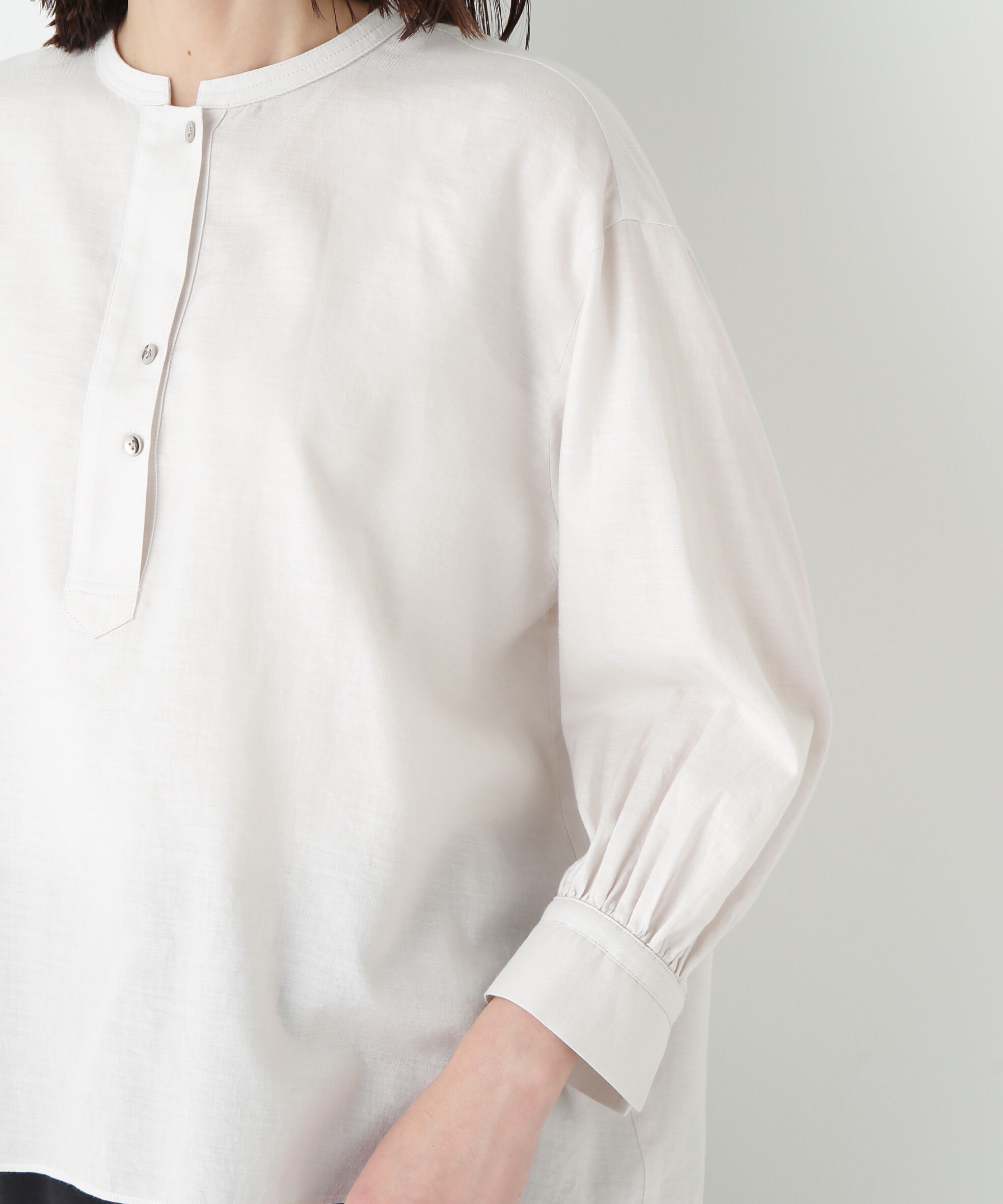  「◆綿シルクスキッパーブラウス」|シャツ・ブラウス|