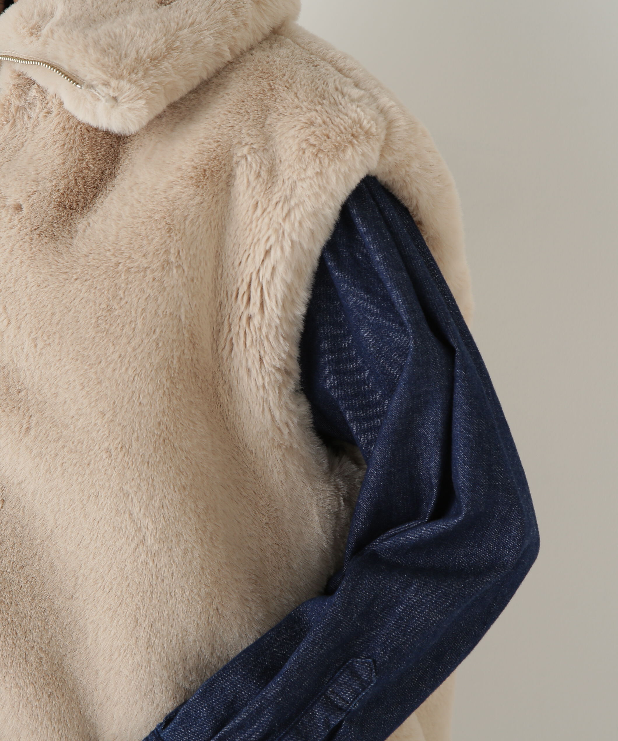  「◆フェイクファーコクーンジレ」|ブルゾン・スタジャン|