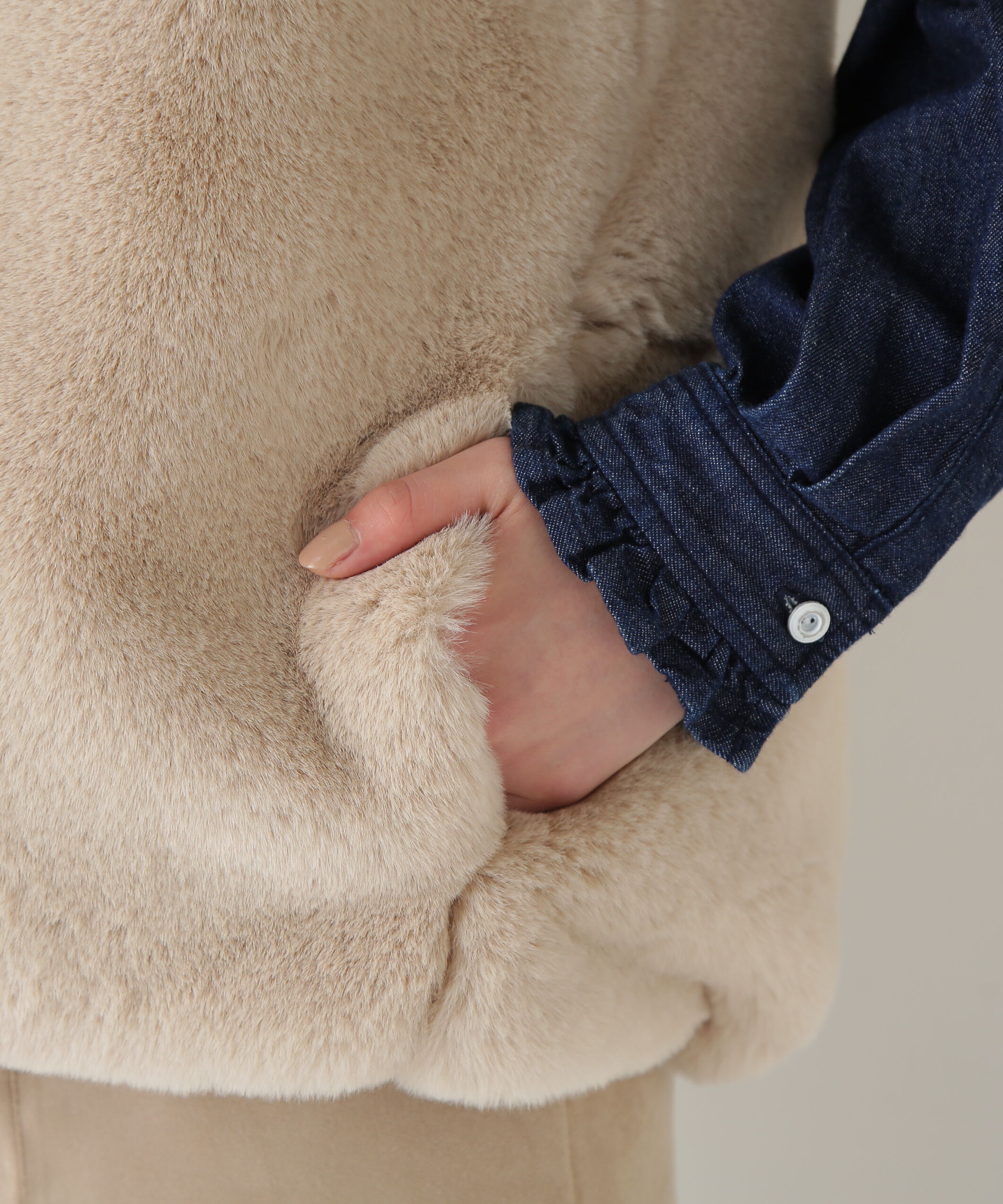  「◆フェイクファーコクーンジレ」|ブルゾン・スタジャン|