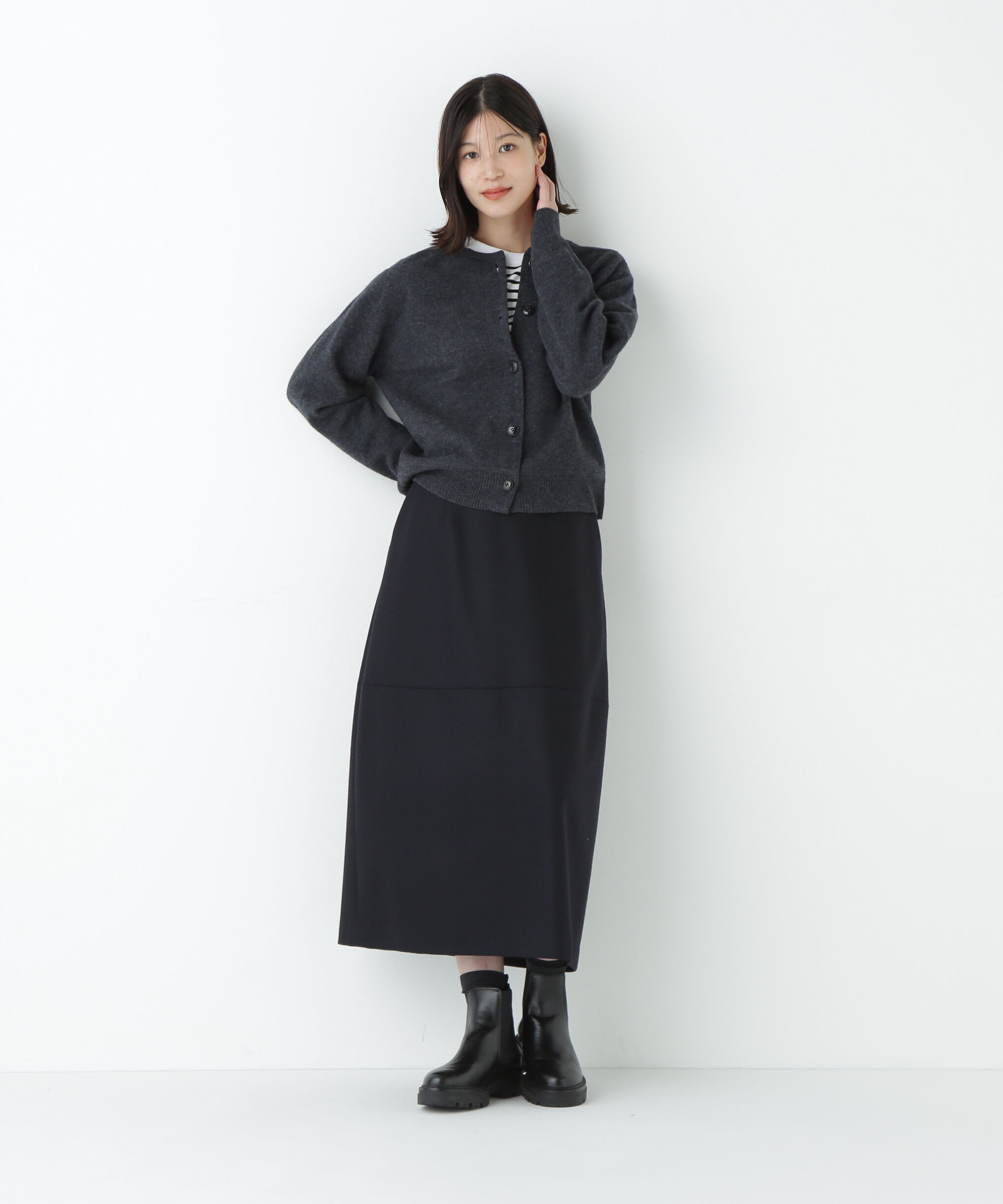  「ウールサキソニーコクーンスカート」|スカート|