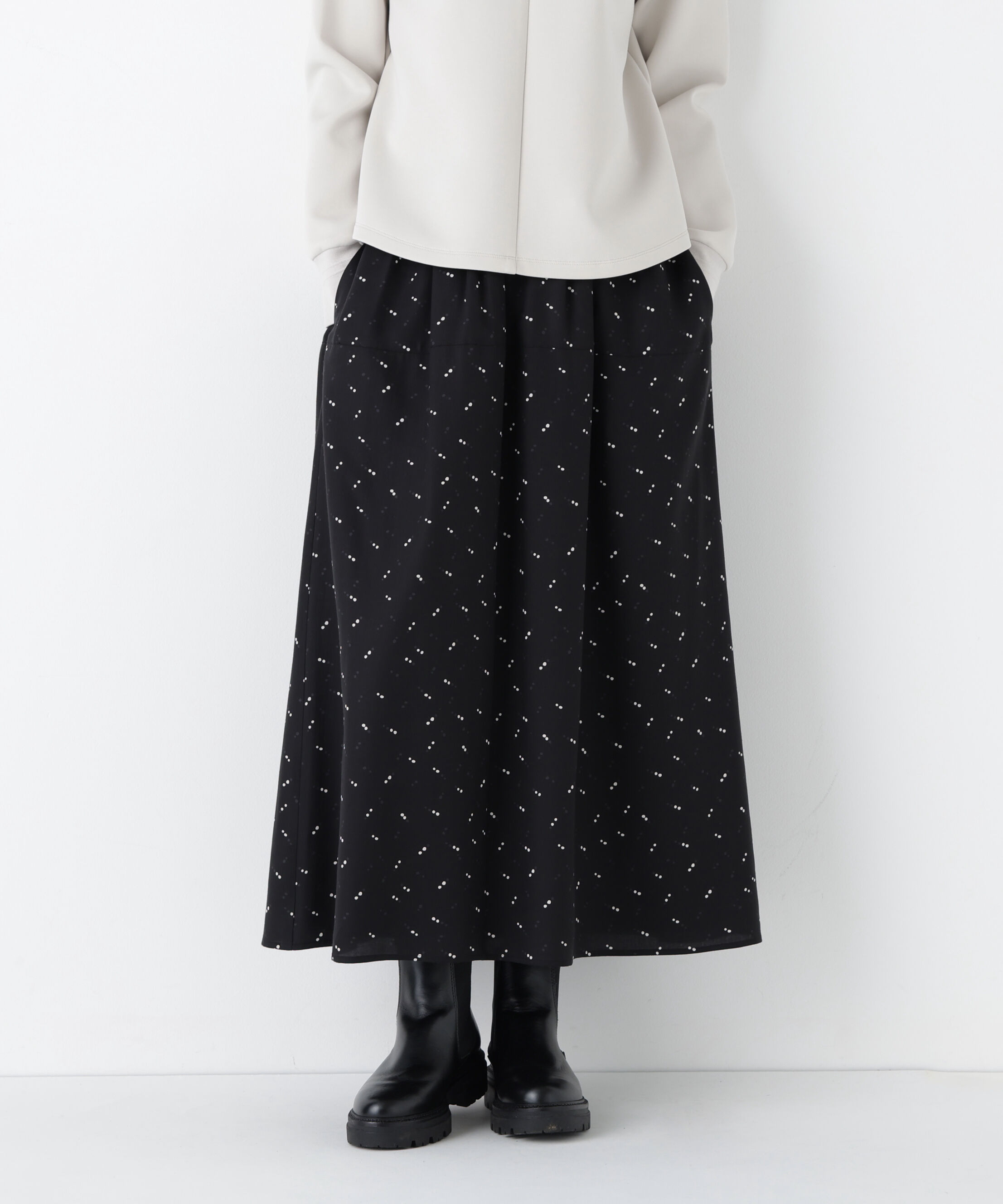  「◆変形ドットタックギャザーＳＫ」|スカート|