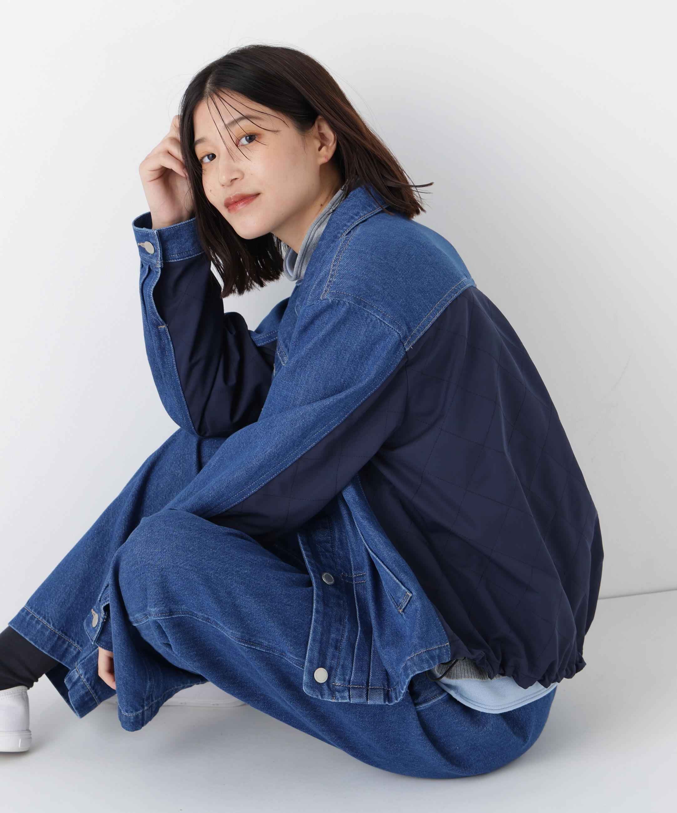  「◆ソフトデニムドッキングブルゾン」|ブルゾン・スタジャン|