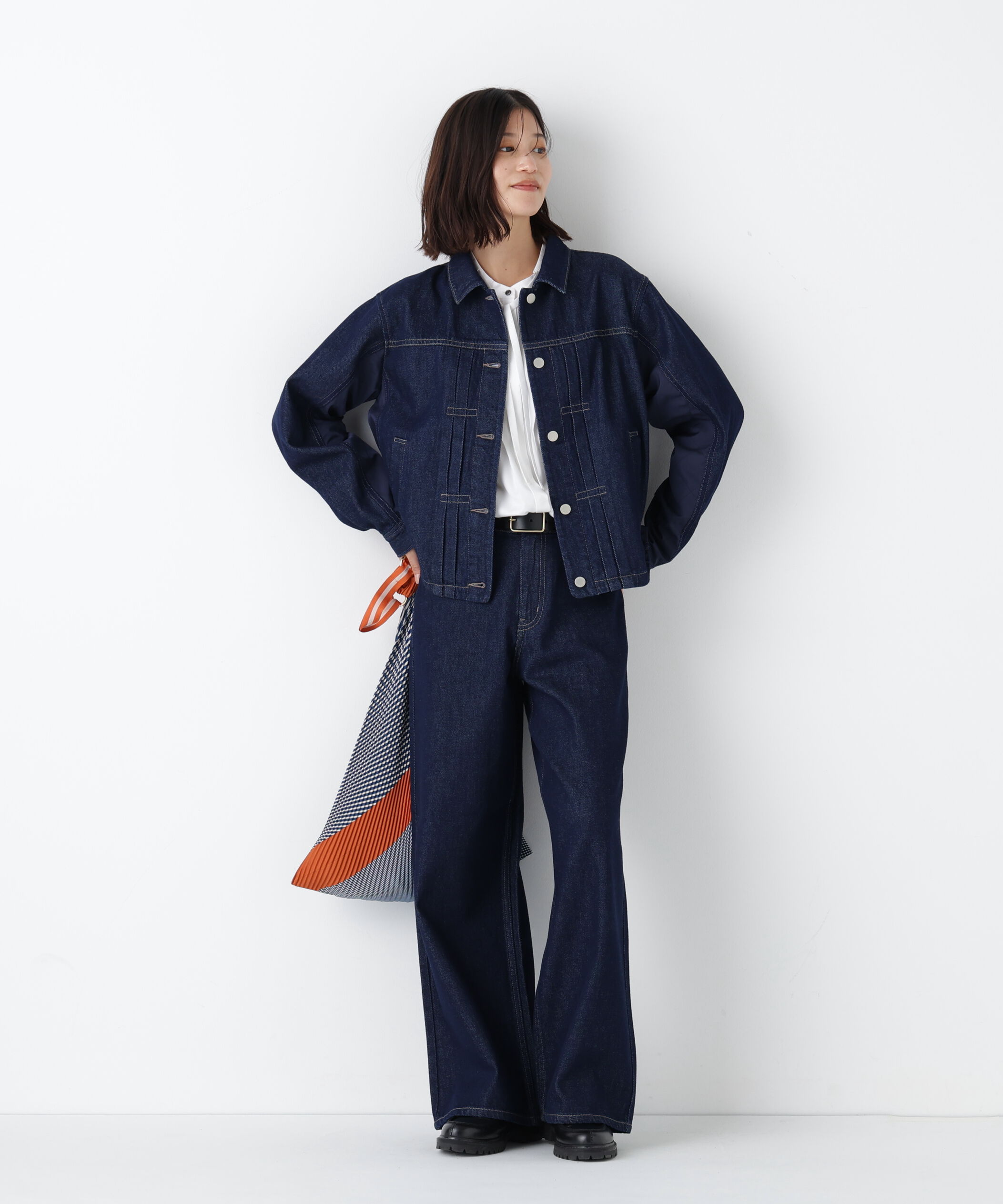  「◆ソフトデニムドッキングブルゾン」|ブルゾン・スタジャン|