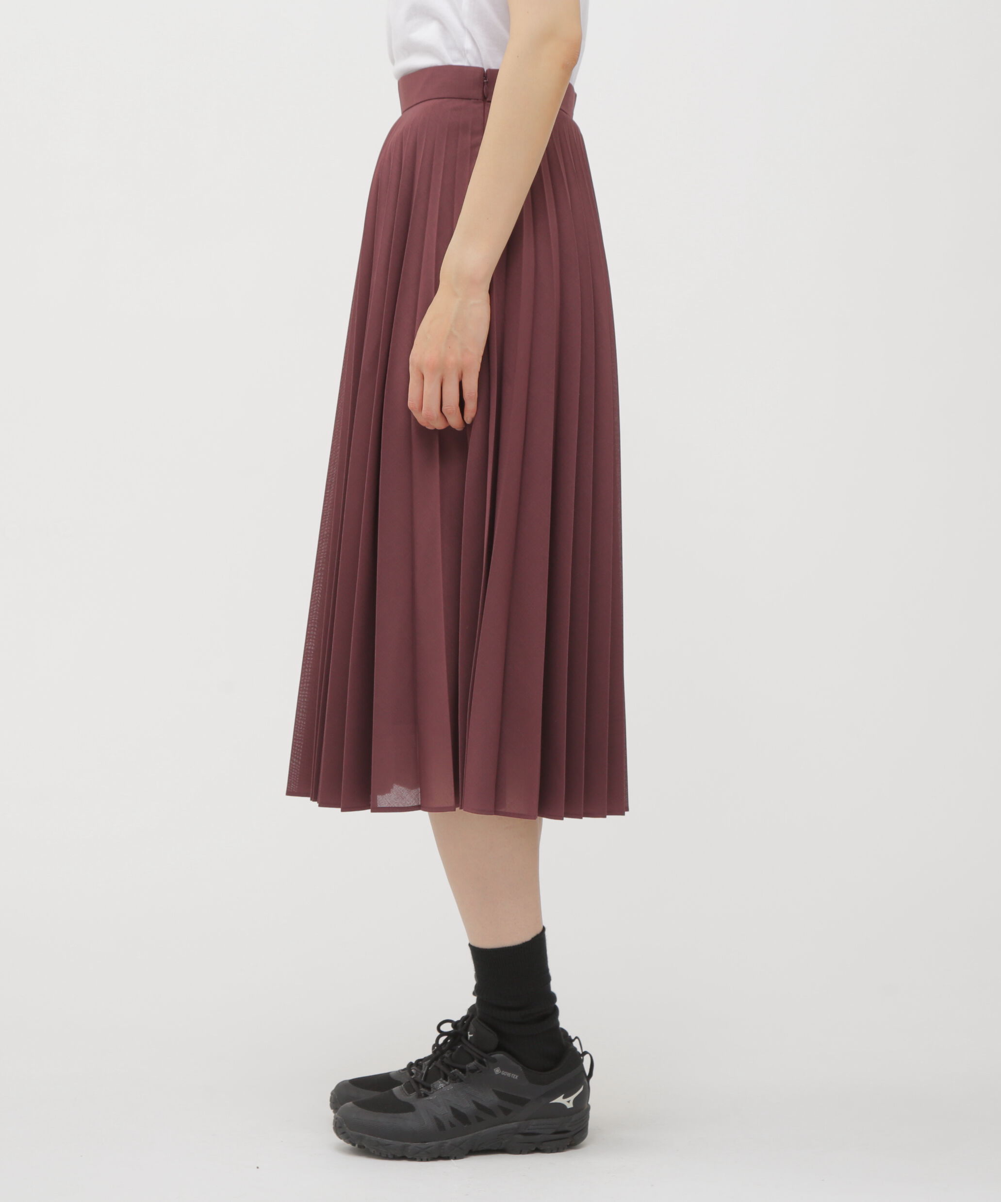  「SHEER WOOL POLYESTER SKIRT」|スカート|