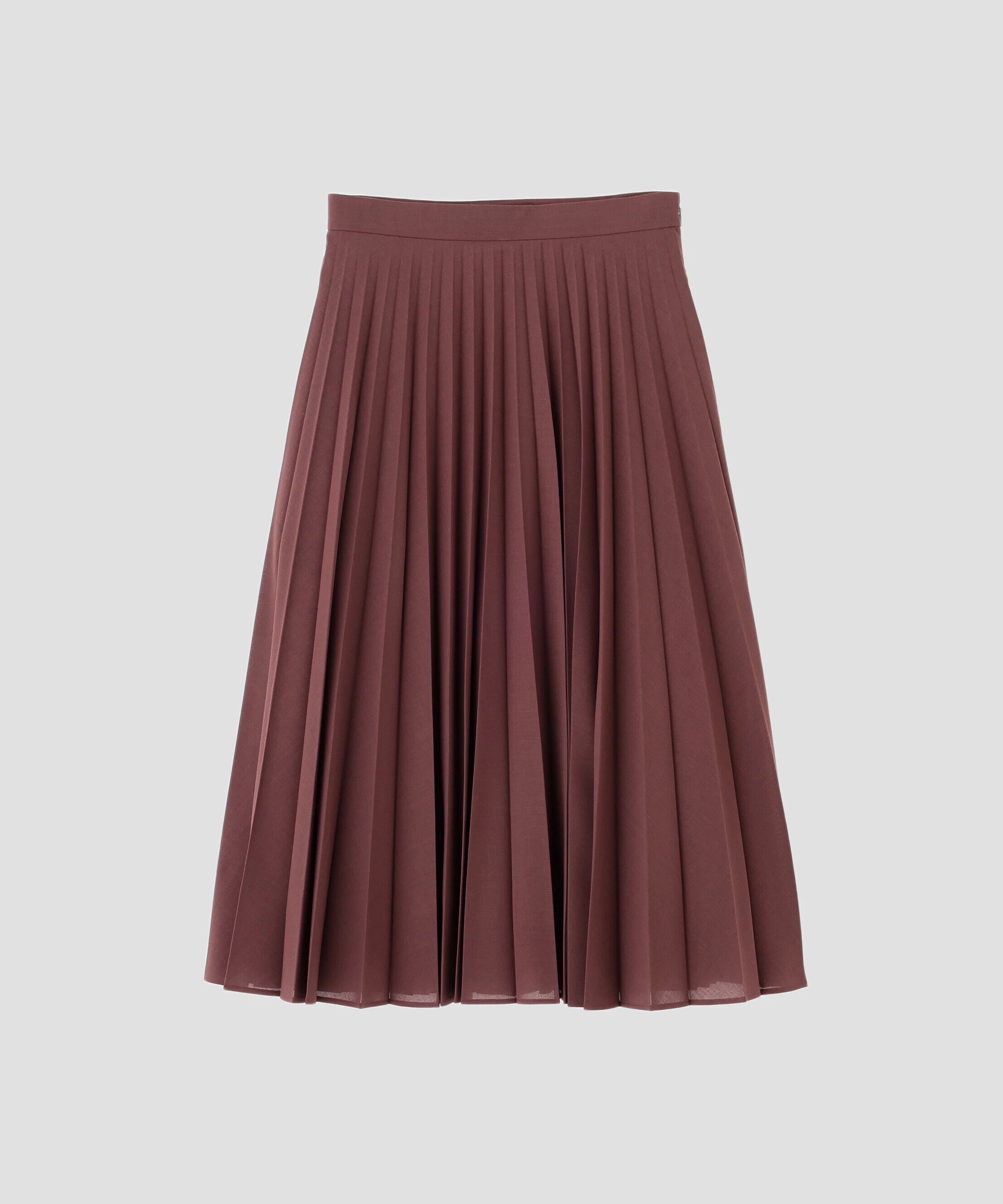  「SHEER WOOL POLYESTER SKIRT」|スカート|