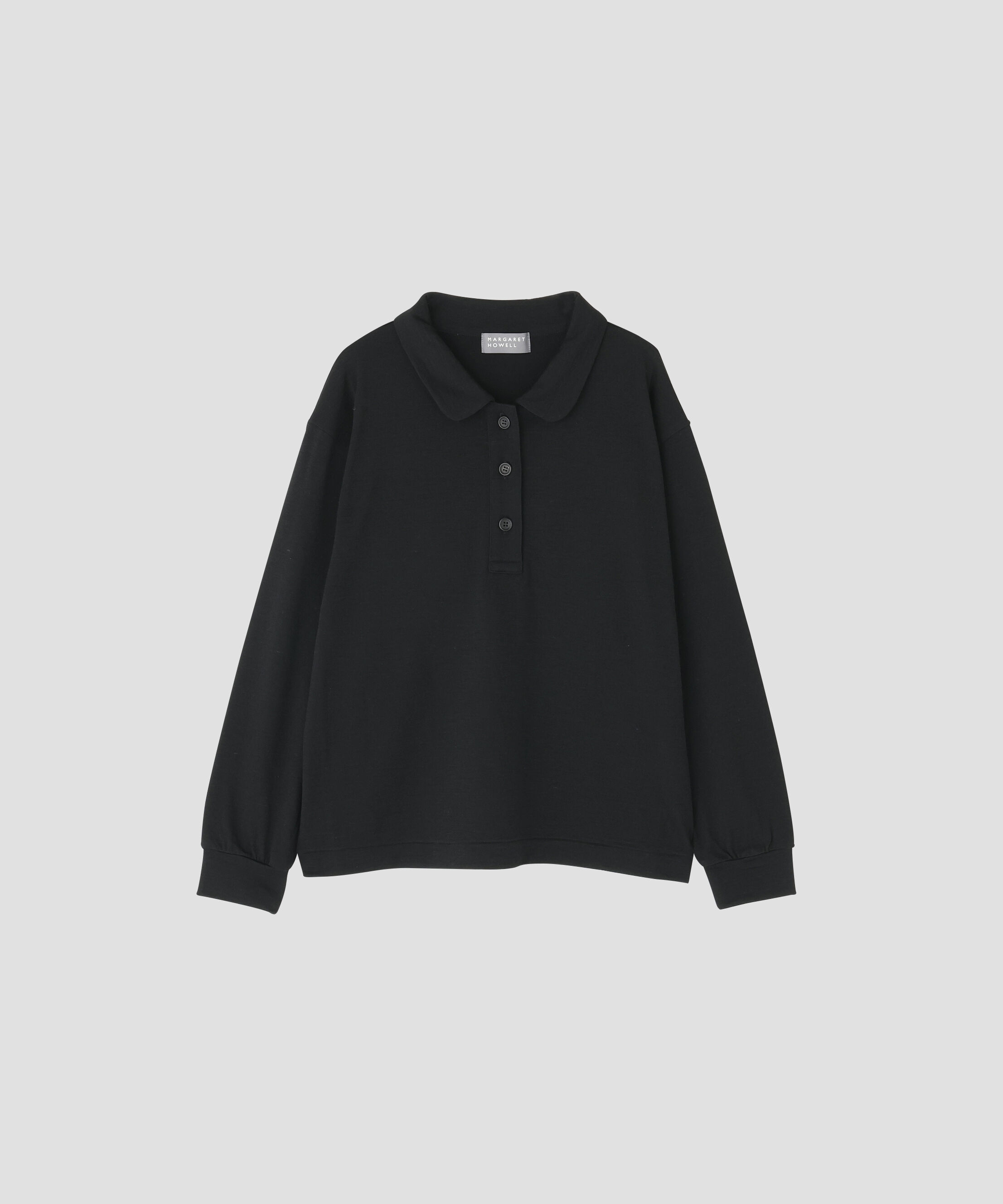  「FINE WOOL SILK JERSEY TOP」|Tシャツ・カットソー|BLACK