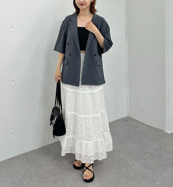 archives「ハーフスリーブ麻調テーラードジャケット」|テーラードジャケット|