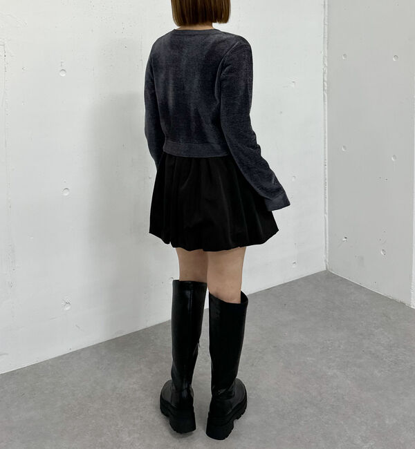 archives「ベロアライク金ボタンニットカーディガン」|カーディガン|