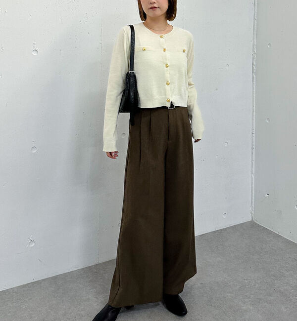 archives「ベロアライク金ボタンニットカーディガン」|カーディガン|