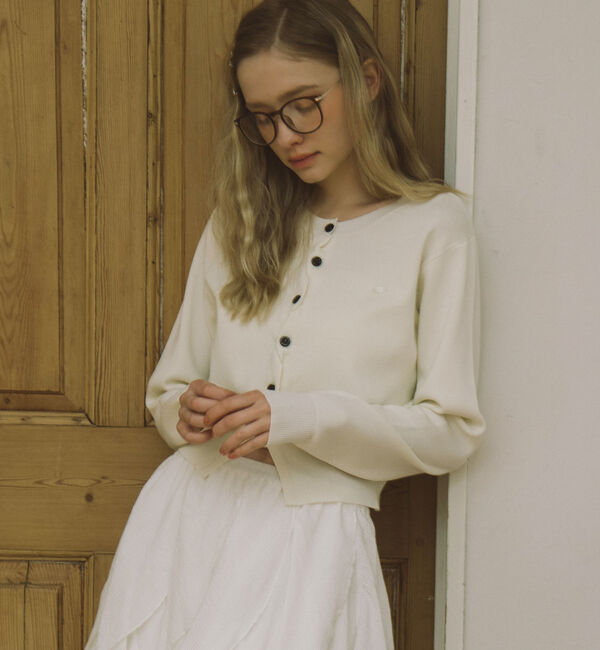 archives「シェルプレートクロスボタンニットカーディガン」|カーディガン|