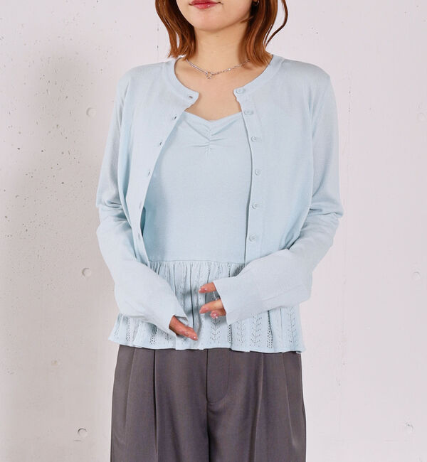 archives「ハリヌキフリルニットカーデアンサンブル」|カーディガン|