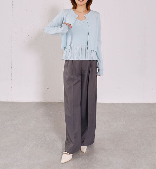 archives「ハリヌキフリルニットカーデアンサンブル」|カーディガン|