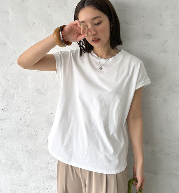 Doux archives「袖折り返しＴシャツ」|Tシャツ・カットソー|