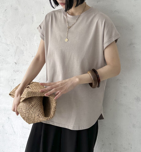 Doux archives「袖折り返しＴシャツ」|Tシャツ・カットソー|