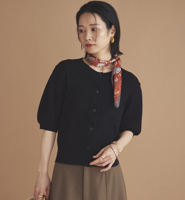 Doux archives「五分袖ニットカーディガン」|カーディガン|