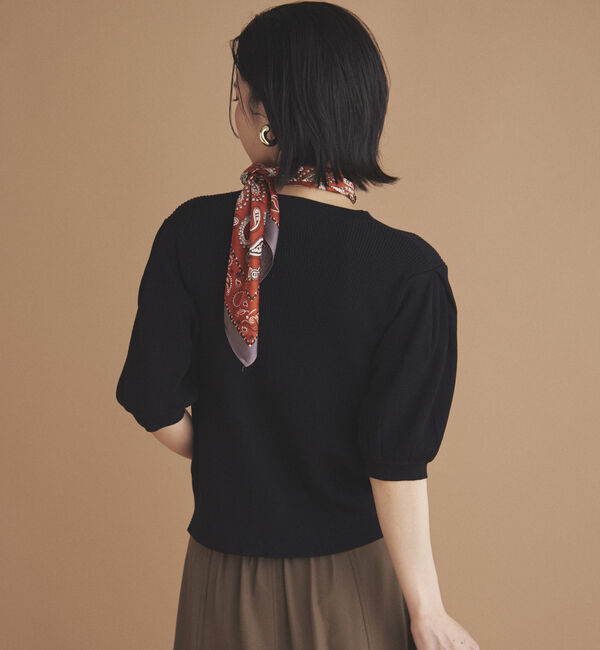 Doux archives「五分袖ニットカーディガン」|カーディガン|