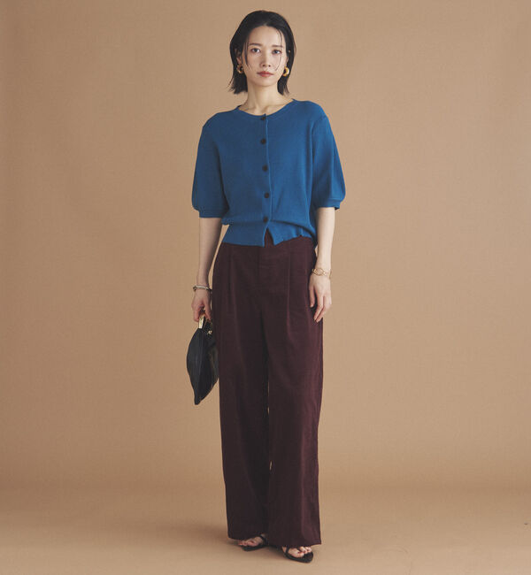 Doux archives「五分袖ニットカーディガン」|カーディガン|