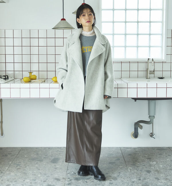 Doux archives「シャギースタンドオーバーコート」|ダッフルコート|