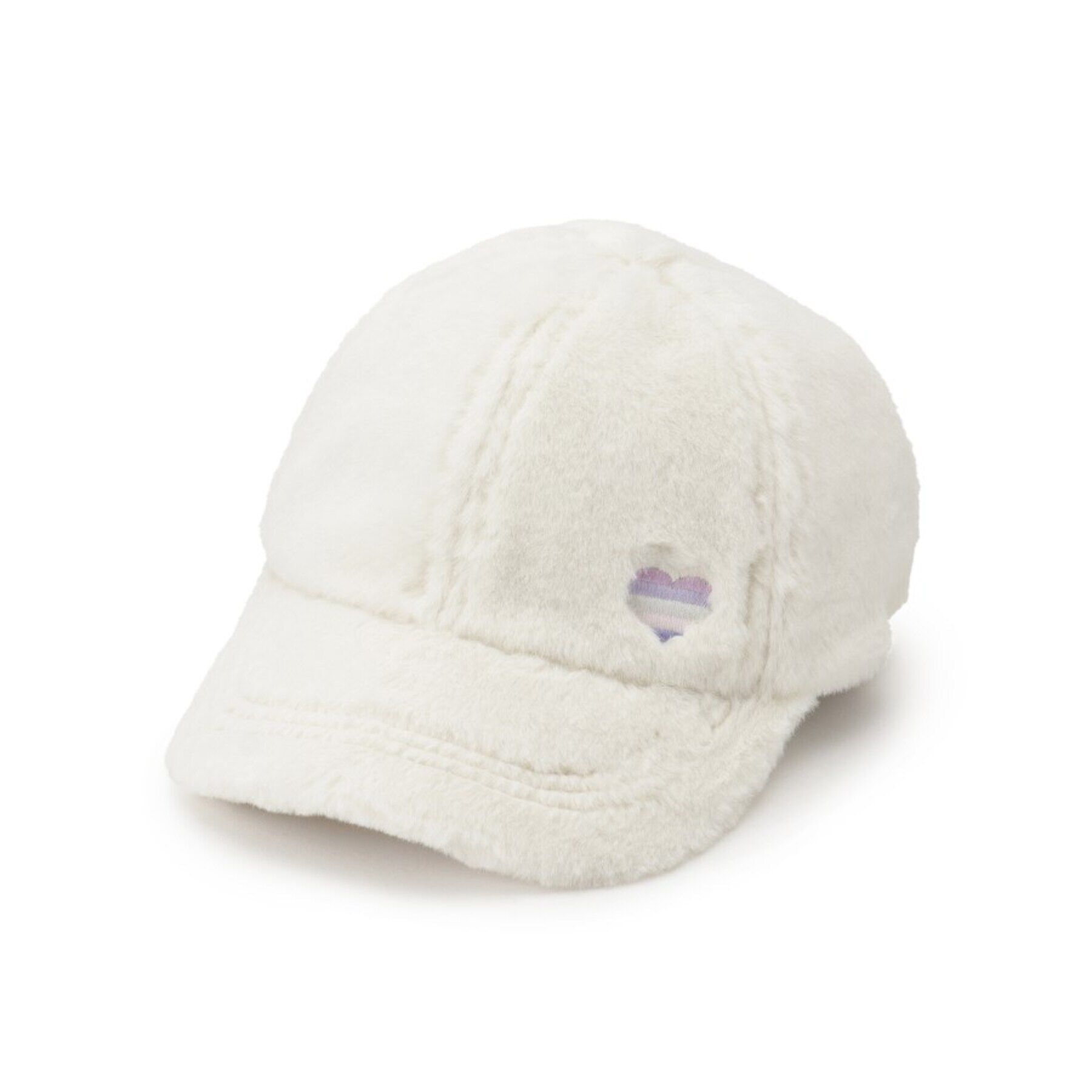 SHOO･LA･RUE「フェイクファーハート刺繍キャップ」|キャップ・キャスケット|