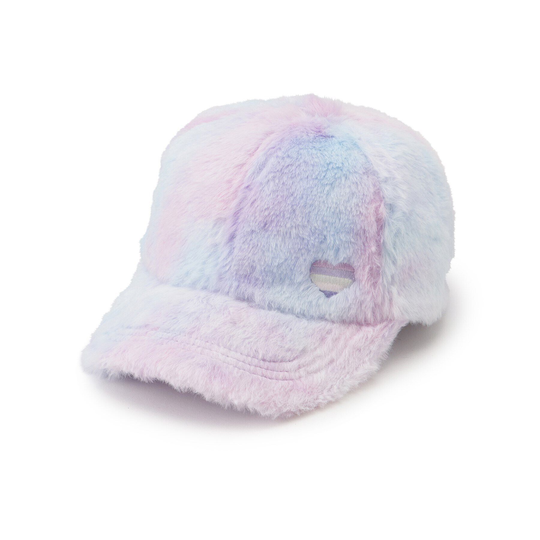 SHOO･LA･RUE「フェイクファーハート刺繍キャップ」|キャップ・キャスケット|パープル(581)