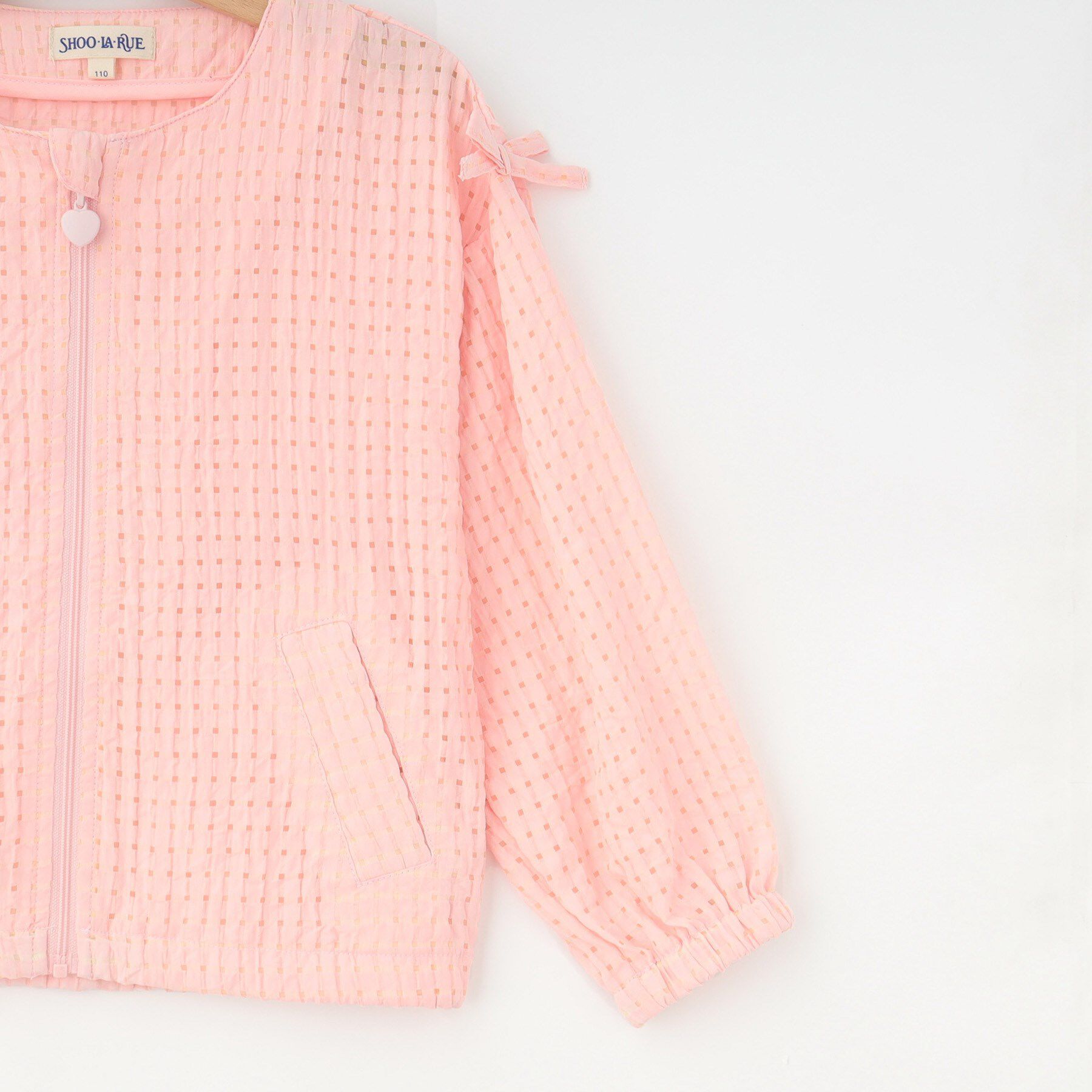 SHOO･LA･RUE「【100-120cm】シアーチェックブルゾン」|ブルゾン・スタジャン|