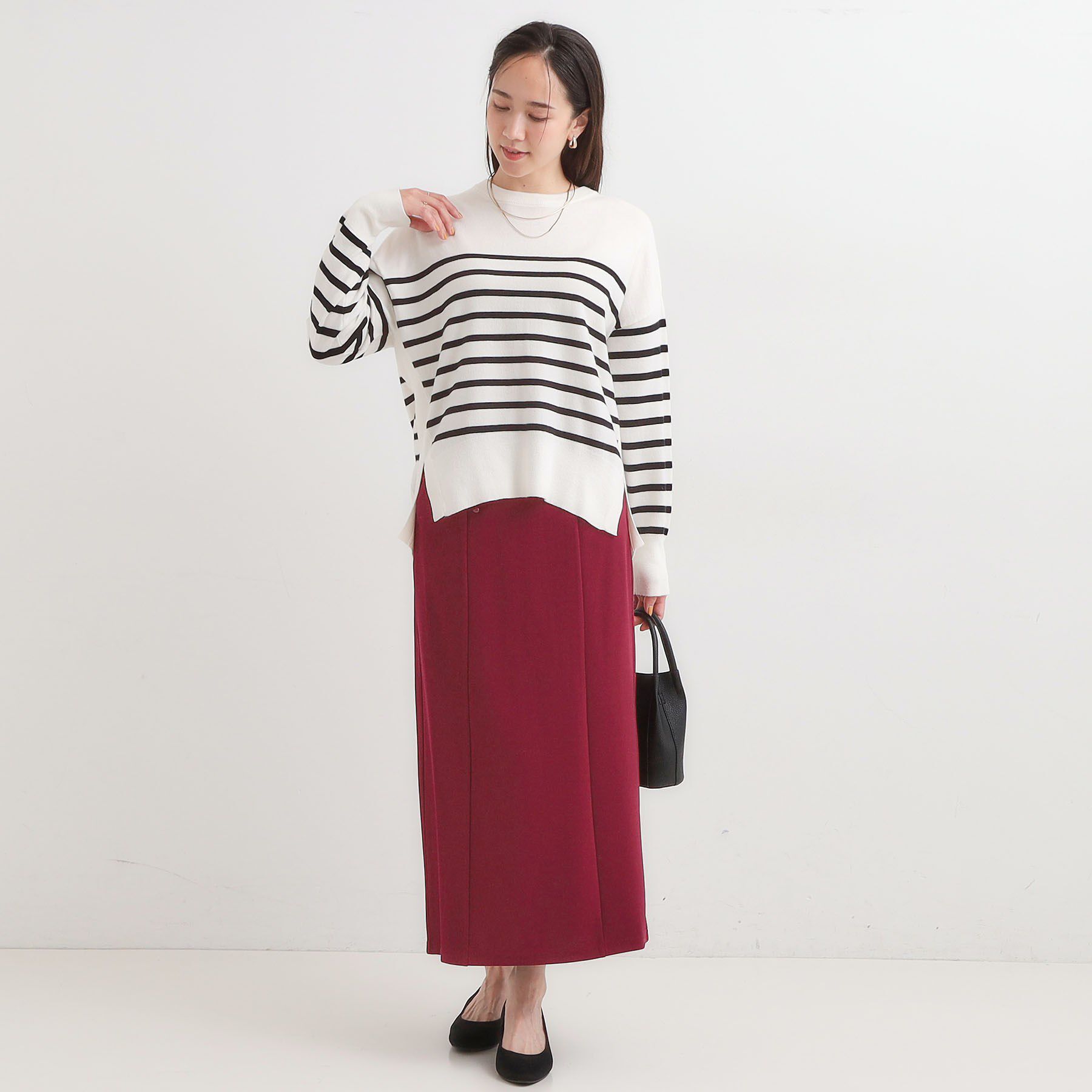 SHOO･LA･RUE「【洗濯後しわになりにくい】ポケット付き ナロースカート」|スカート|