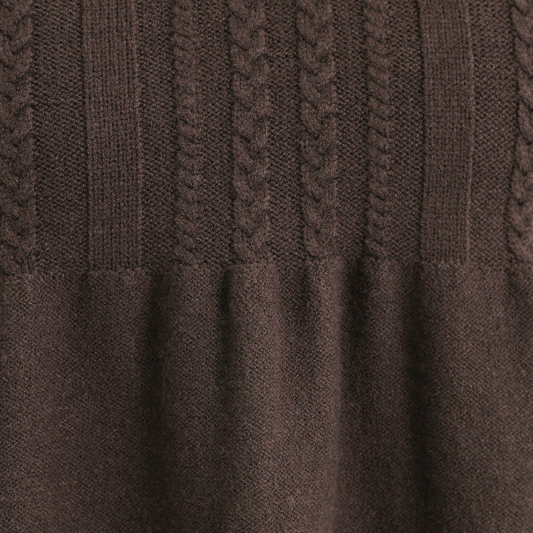 SHOO･LA･RUE「気になるお腹周りをカバー ケーブル編みペプラムニット」|ニット・セーター|