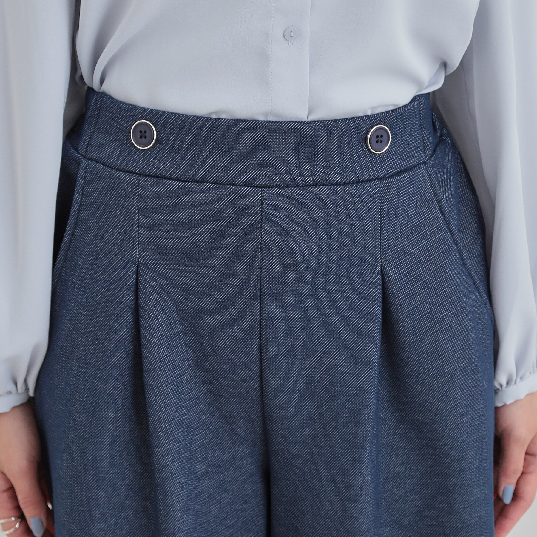 SHOO･LA･RUE「【あったか/S-LL】デニム風裏起毛ワイドパンツ」|その他|