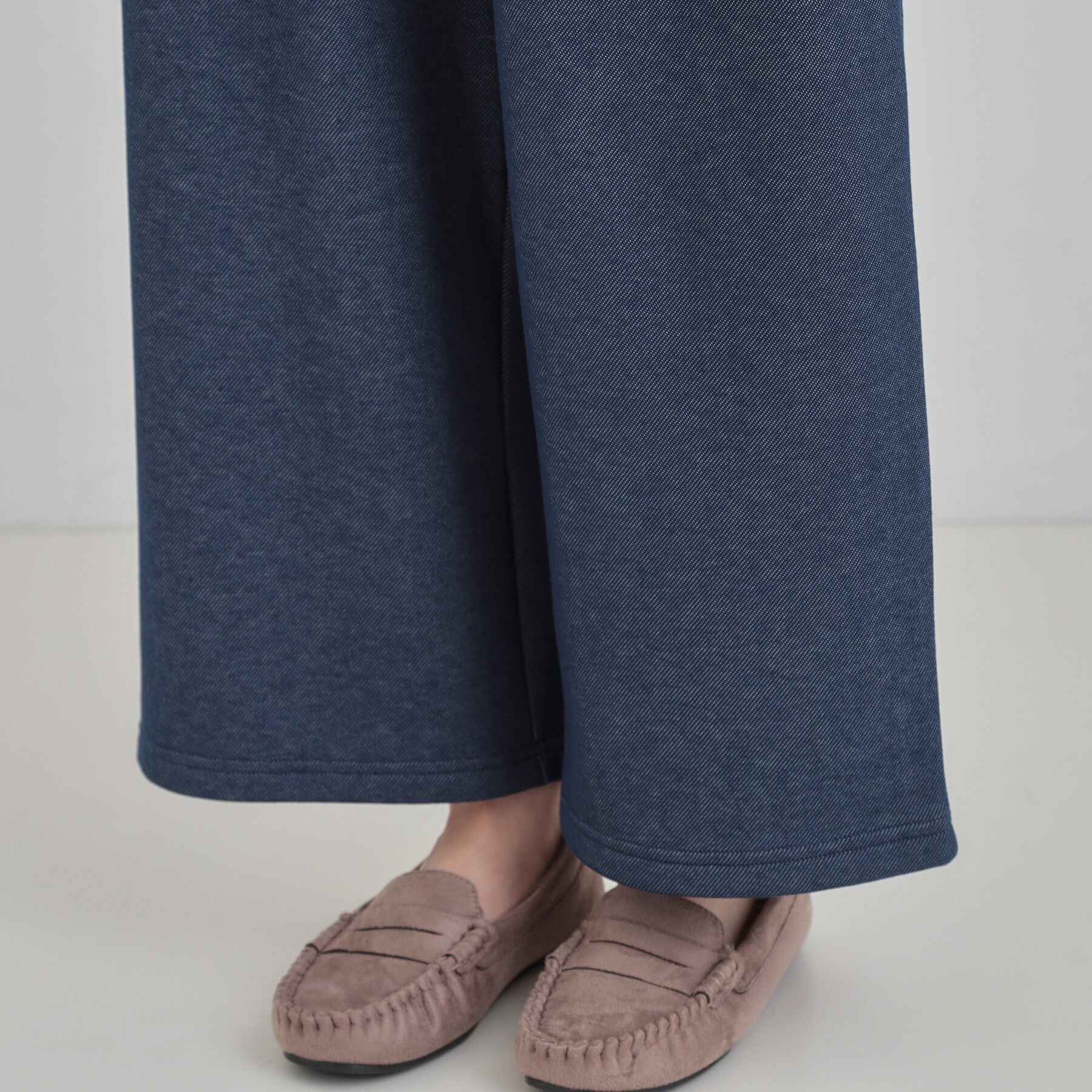 SHOO･LA･RUE「【あったか/S-LL】デニム風裏起毛ワイドパンツ」|その他|