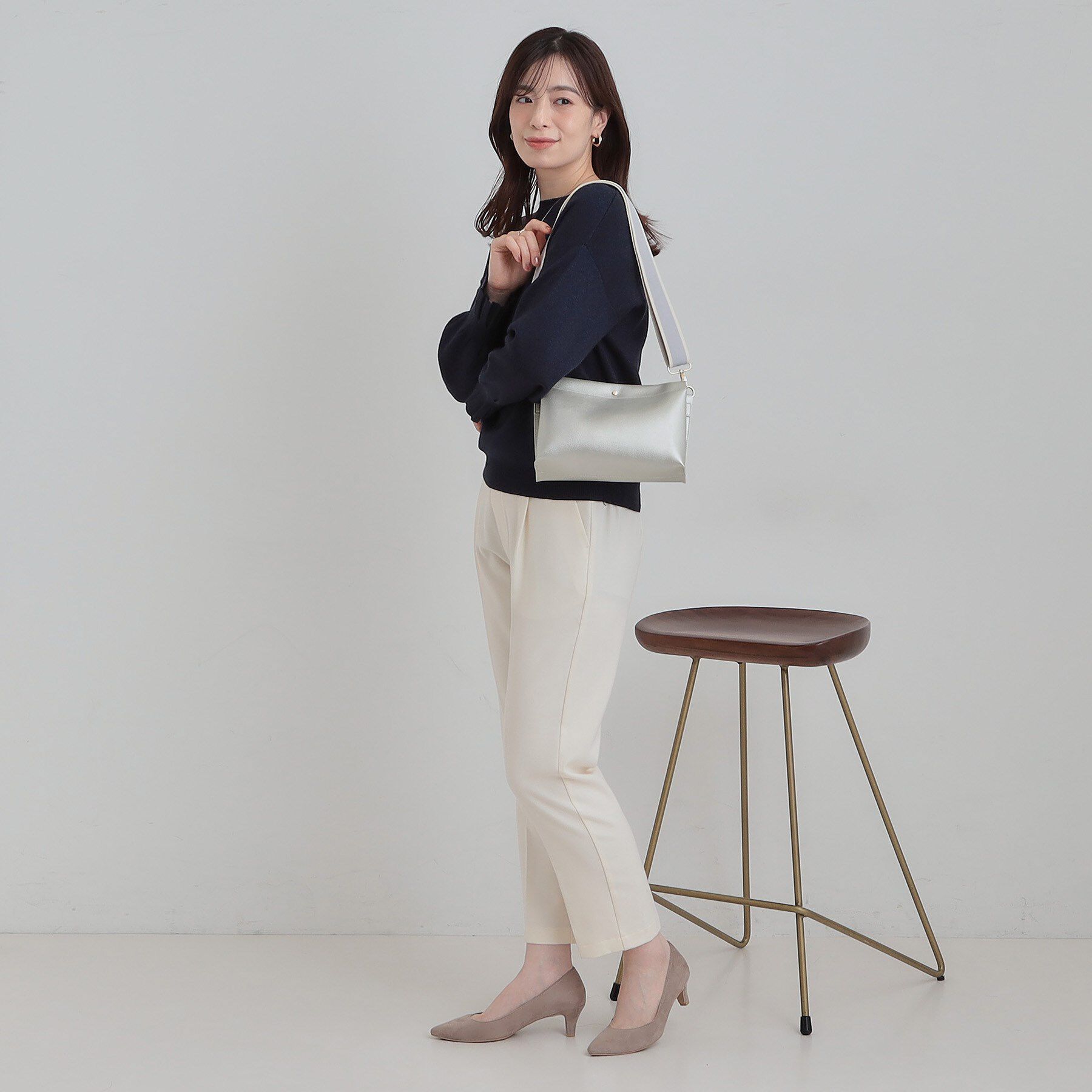 SHOO･LA･RUE「配色ベルトがアクセント 3層ショルダーバッグ」|ショルダー・メッセンジャー|